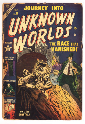 Journey into Unknown Worlds   20  PR (0.5) Back Cover Missing  (1953)