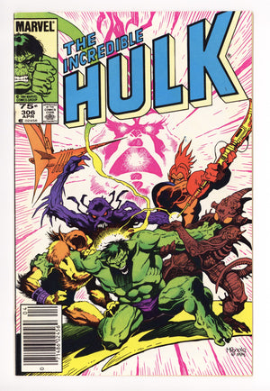 The Incredible Hulk Vol 1 306 VF (8.0) (1985) Canadian Price Variant