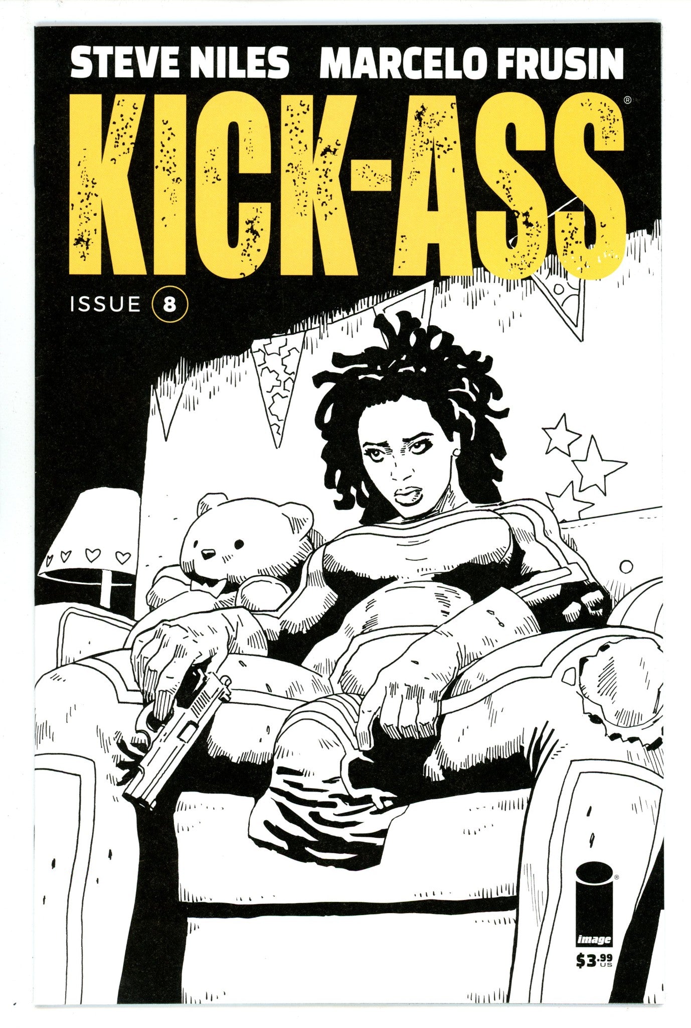 Kick-Ass Vol 4 8 High Grade (2018) Frusin B&W Variant 