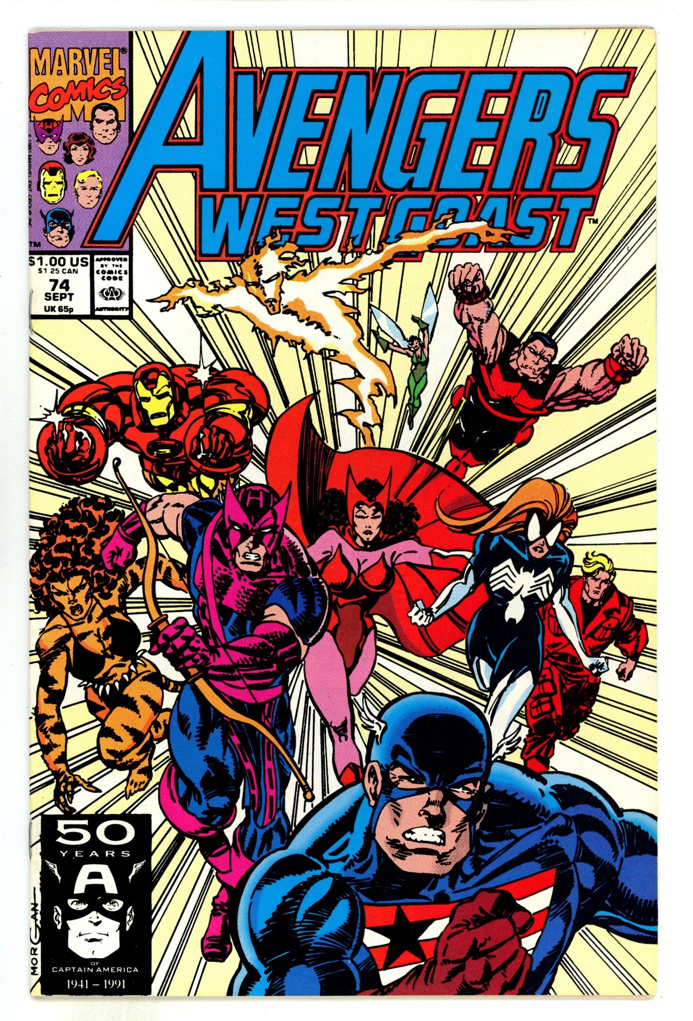 Avengers West Coast Vol 2 74  High Grade  (1991)  