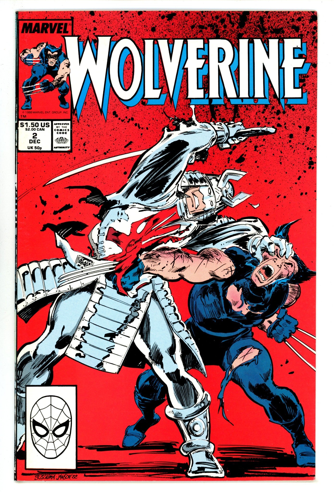Wolverine Vol 2 2 NM- (9.2) (1988) 