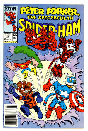 Peter Porker, the Spectacular Spider-Ham 16 FN (6.0) (1987) Newsstand