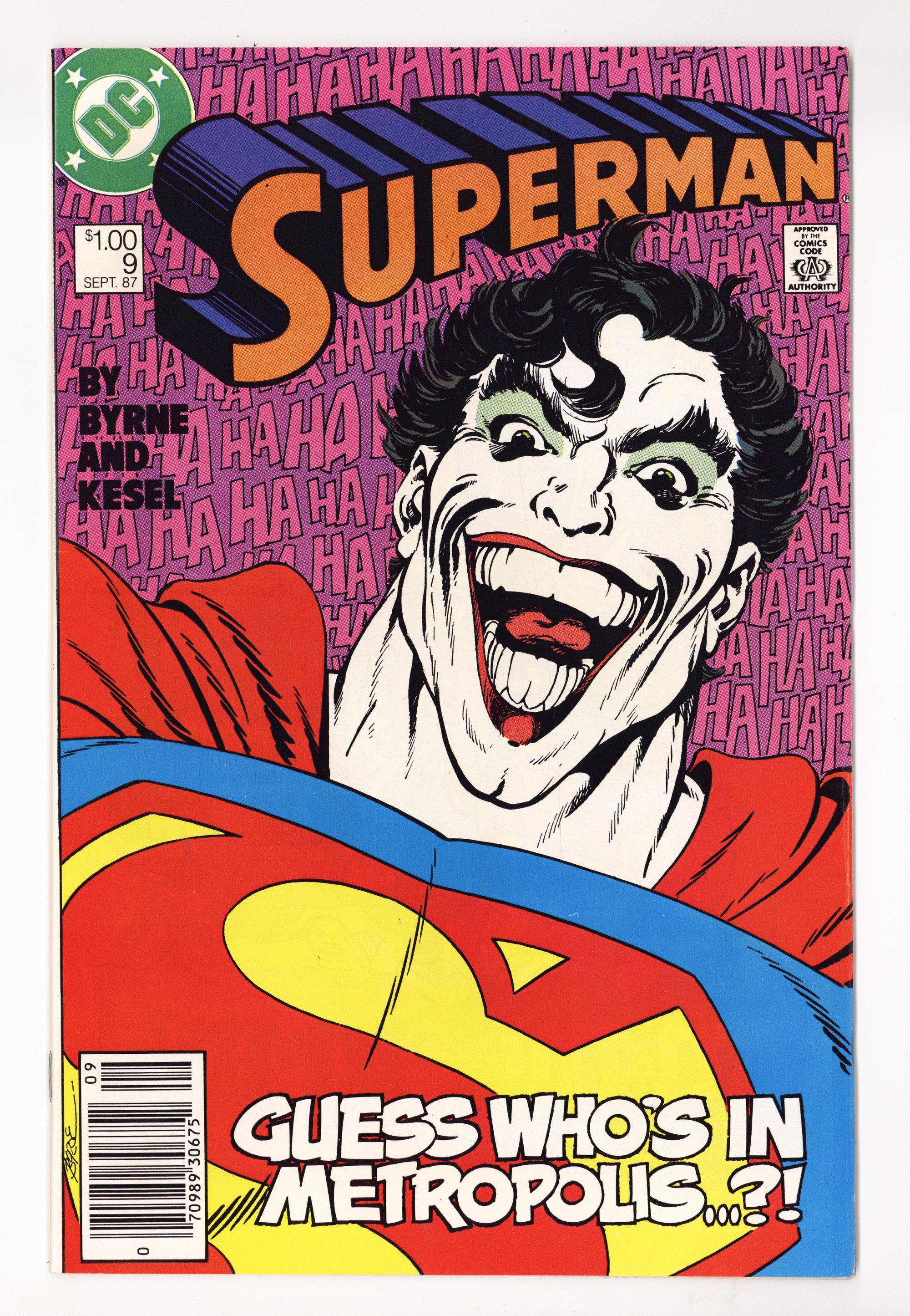 Superman Vol 2 9  VF (8.0)   (1987)     Canadian Price Variant  