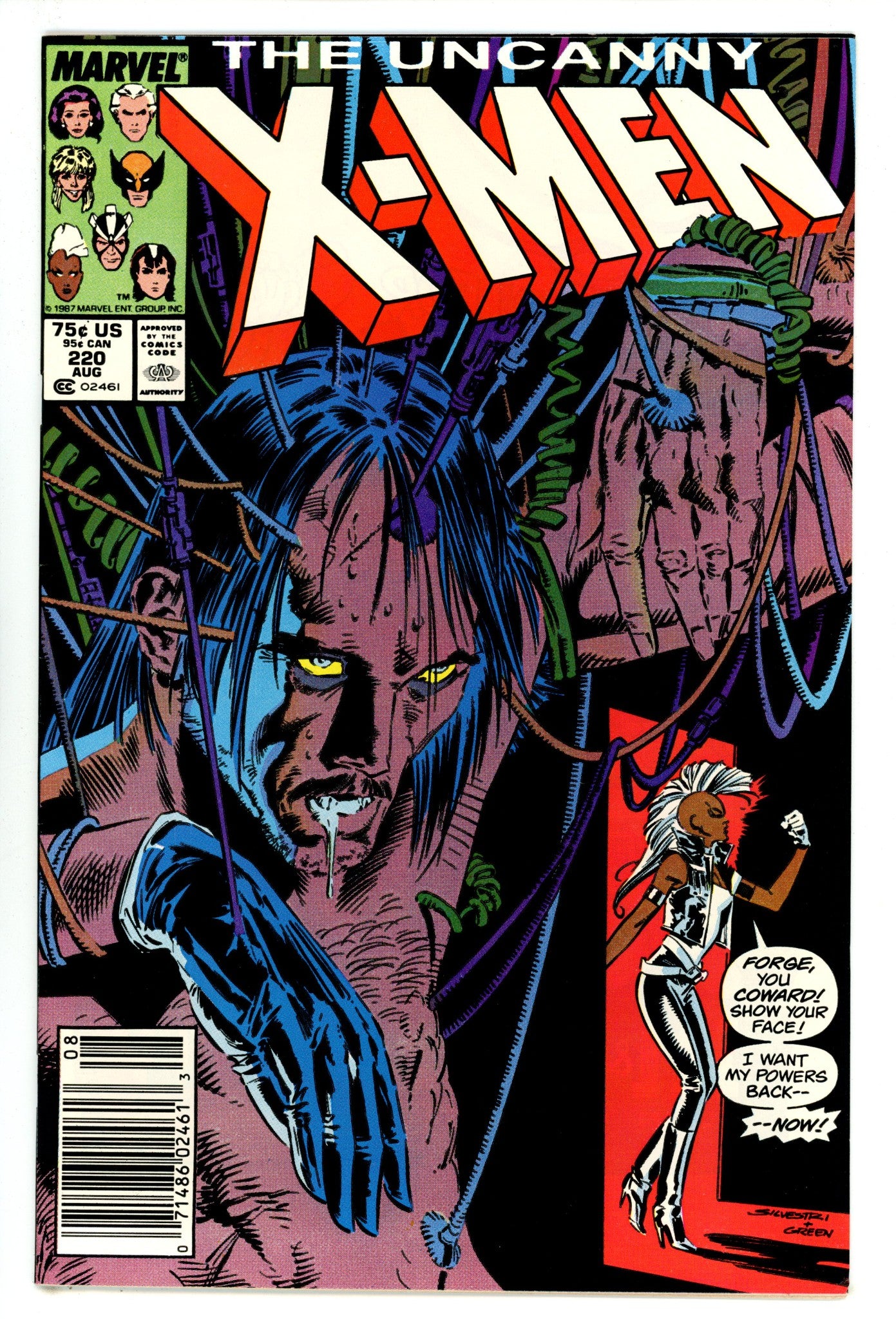 The Uncanny X-Men Vol 1 220 High Grade (1987) Newsstand 