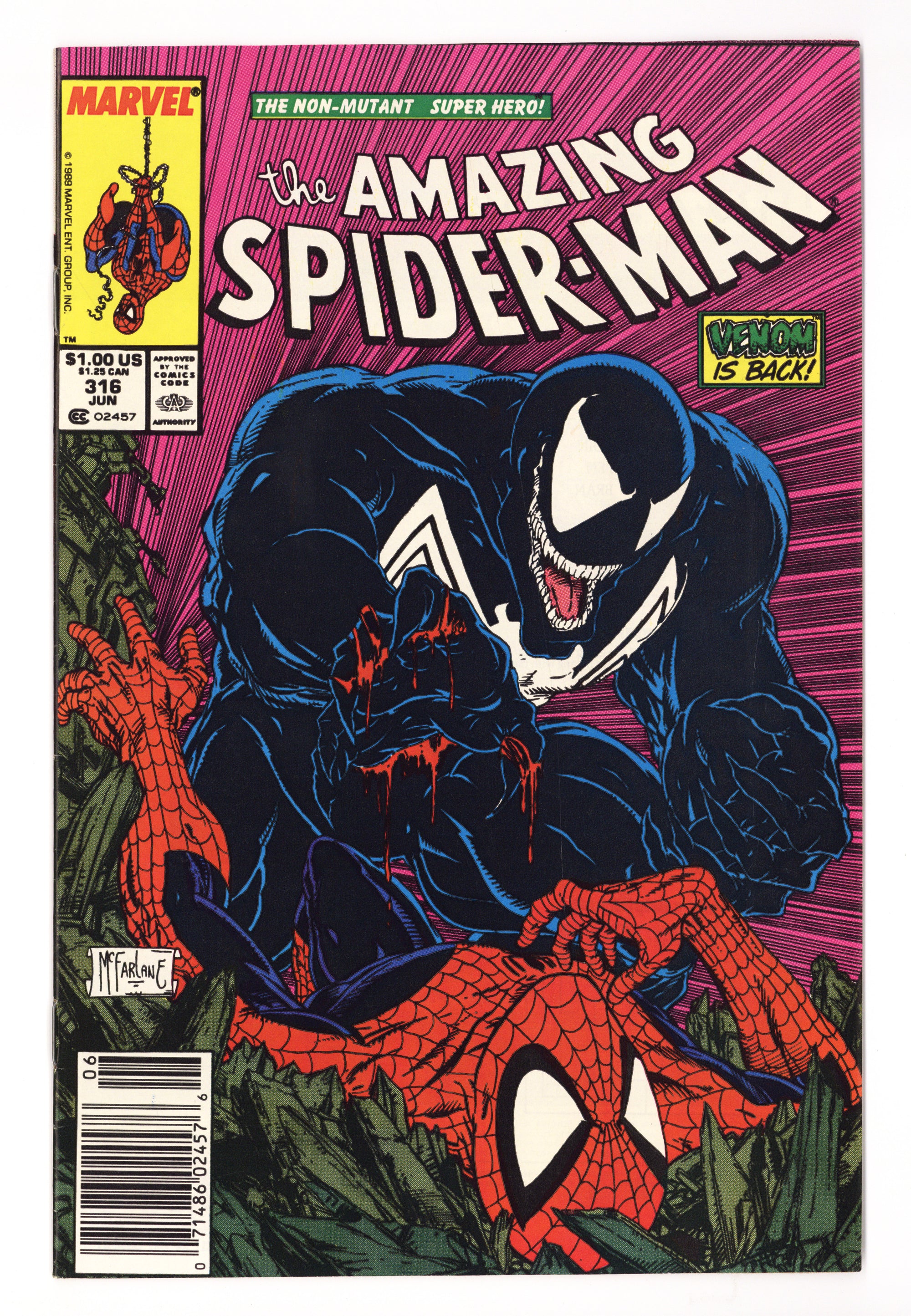 The Amazing Spider-Man Vol 1 316  VF (8.0)   (1989)     Newsstand  