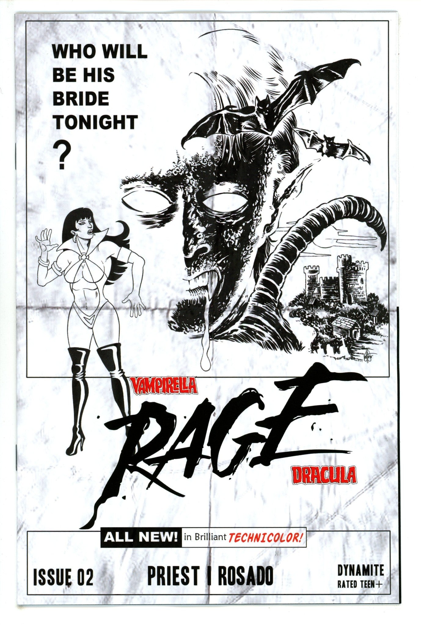 Vampirella Dracula Rage 2 Haeser B&W Incentive Variant (1900)