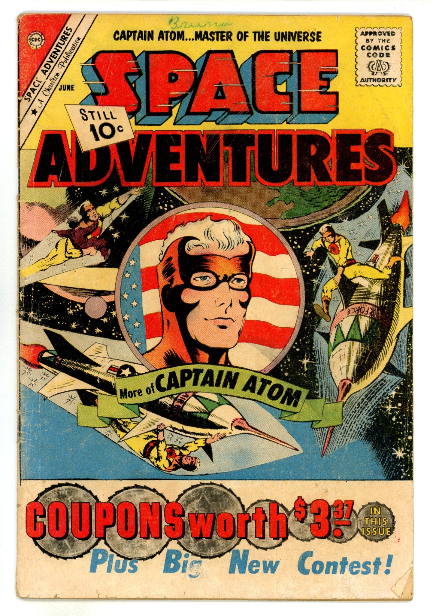 Space Adventures 40 GD/VG (3.0) Interior Cover Tape (1961) 
