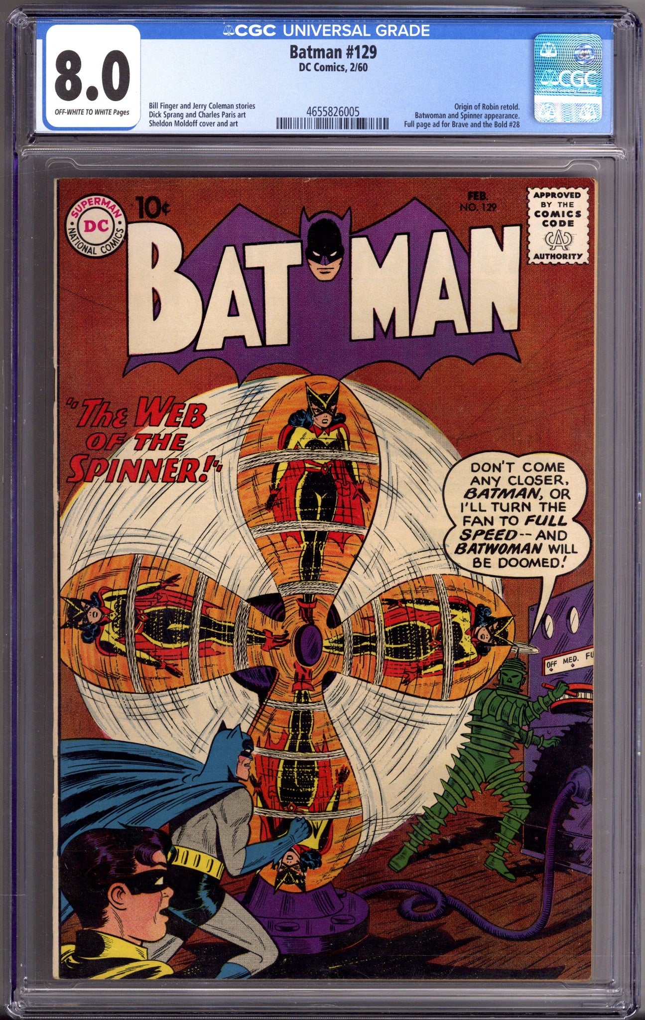 Batman Vol 1 129 CGC 8.0 (VF) (1960) 