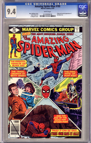 The Amazing Spider-Man Vol 1 195 CGC 9.4 (NM) Old Case (1979)