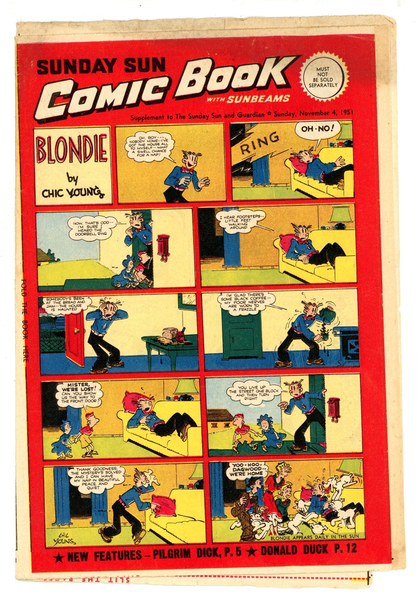 Sunday Sun Comic Book with Sunbeams [nn] GD/VG (3.0) (1951) 