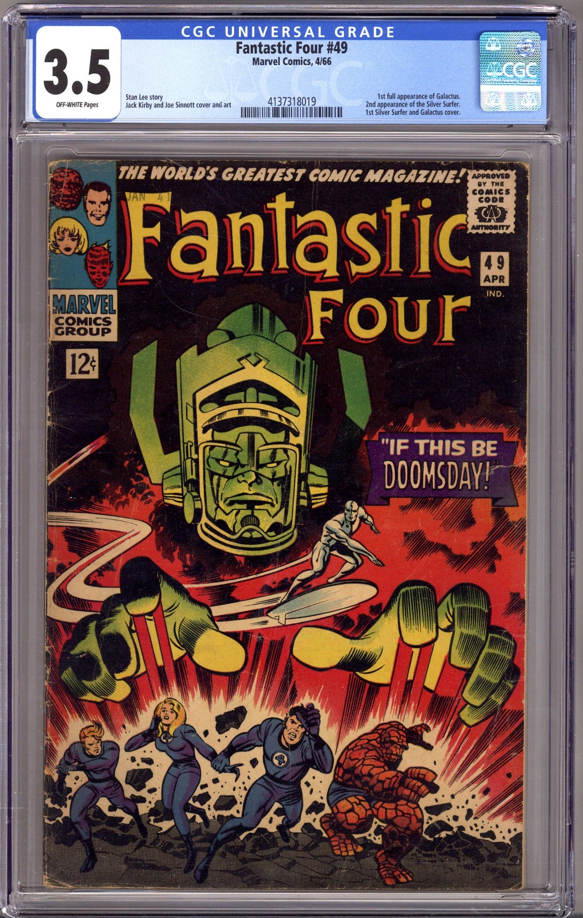 Fantastic Four Vol 1 49 CGC 3.5 (VG-) (1966) 