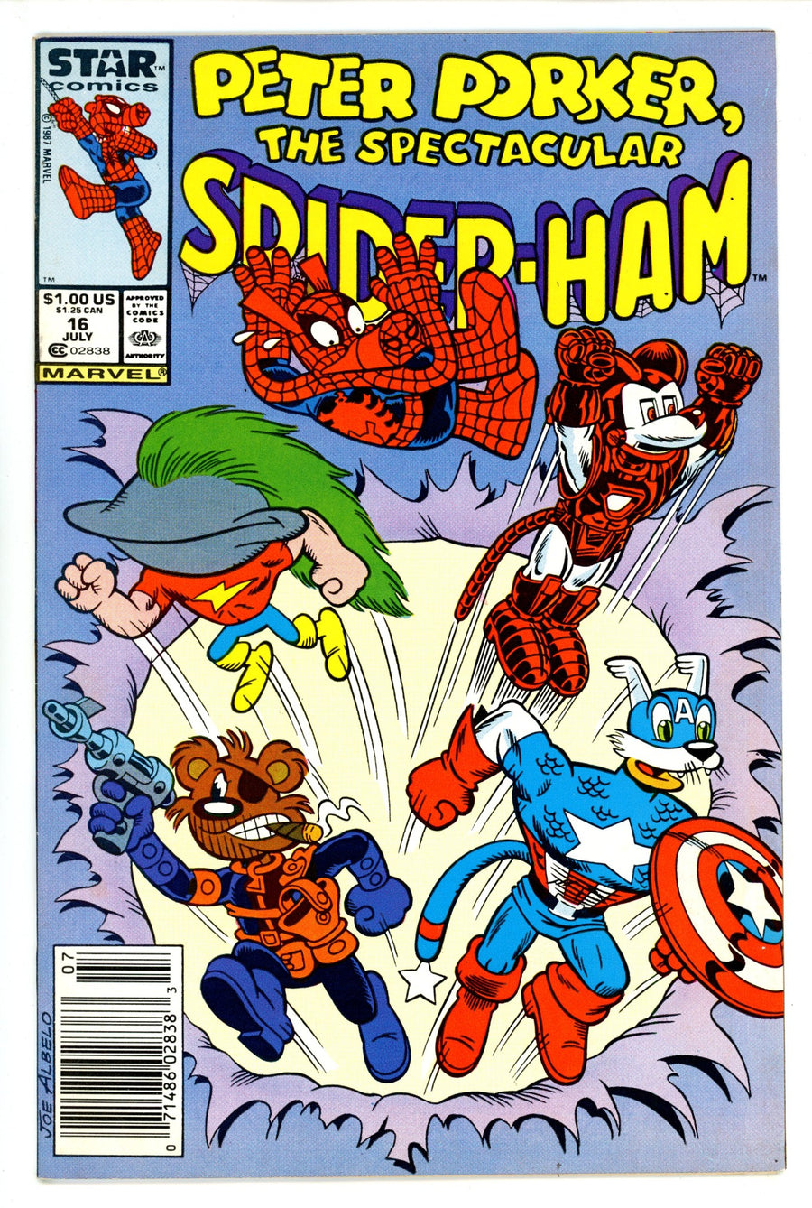 Peter Porker, the Spectacular Spider-Ham 16 VF- (7.5) (1987) Newsstand 