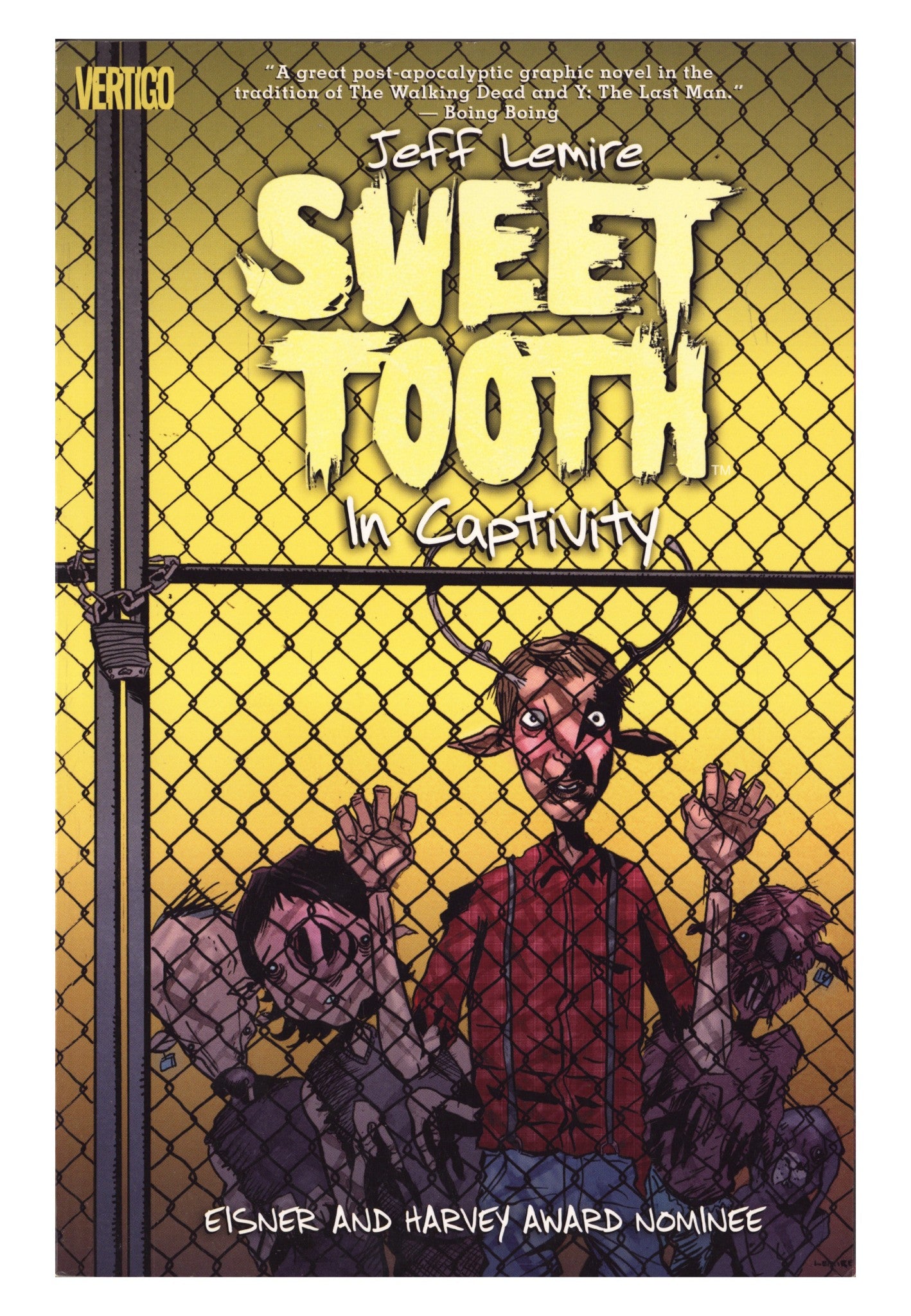 Sweet Tooth TPB Vol 2 Mid Grade In Captivity (2011) Signed / Remarked x1 1st Page Jeff Lemire 