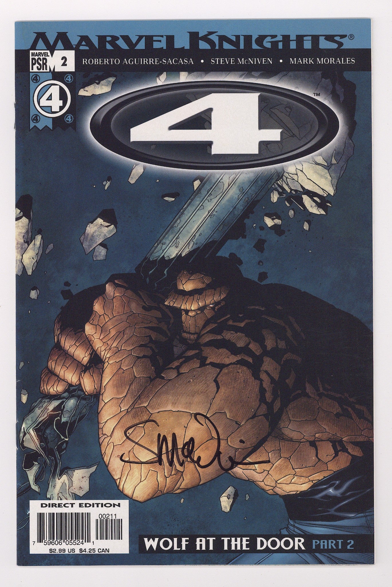 Marvel Knights 4 2 High Grade (2004) Signed x1 Cover Steve McNiven 