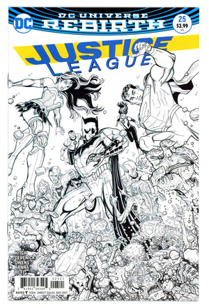 Justice League Vol 2 25 High Grade (2017) Bradshaw B&W Variant