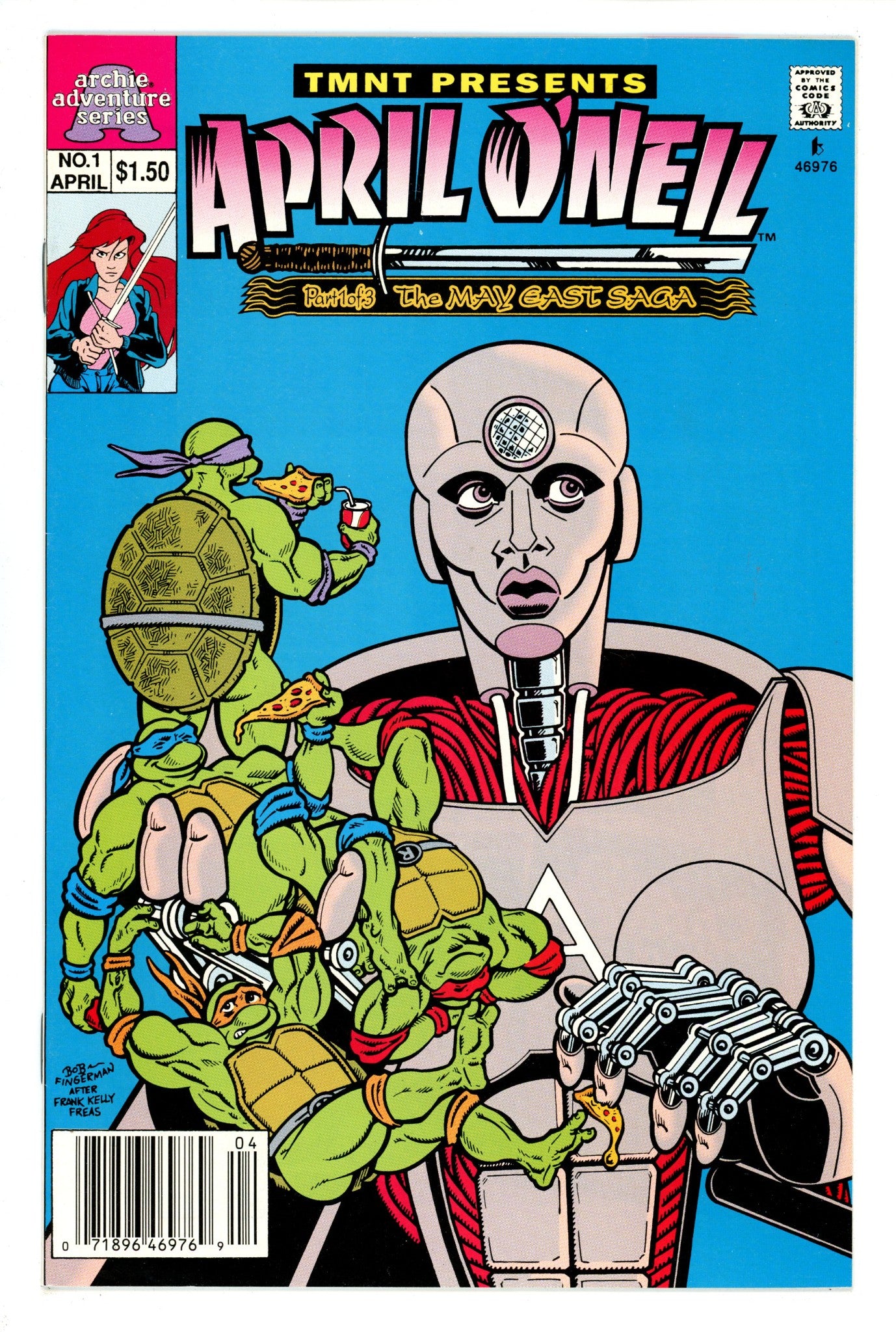 Teenage Mutant Ninja Turtles Presents: April O'Neil, (May East Saga) 1 VF/NM (9.0) (1993) Canadian Price Variant 