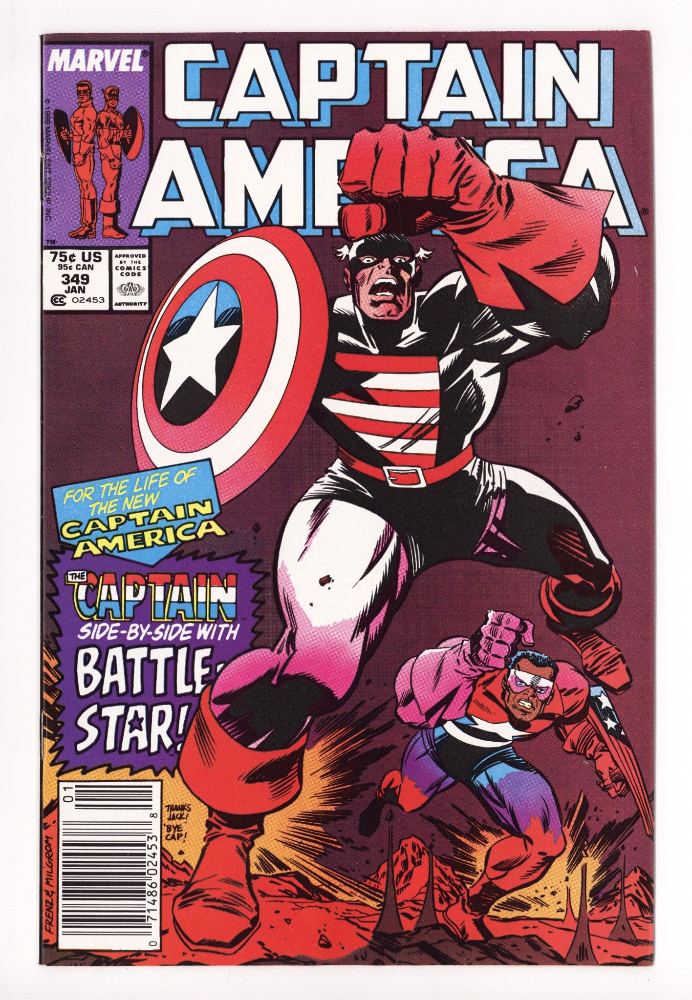 Captain America Vol 1 349 High Grade (1989) Newsstand 