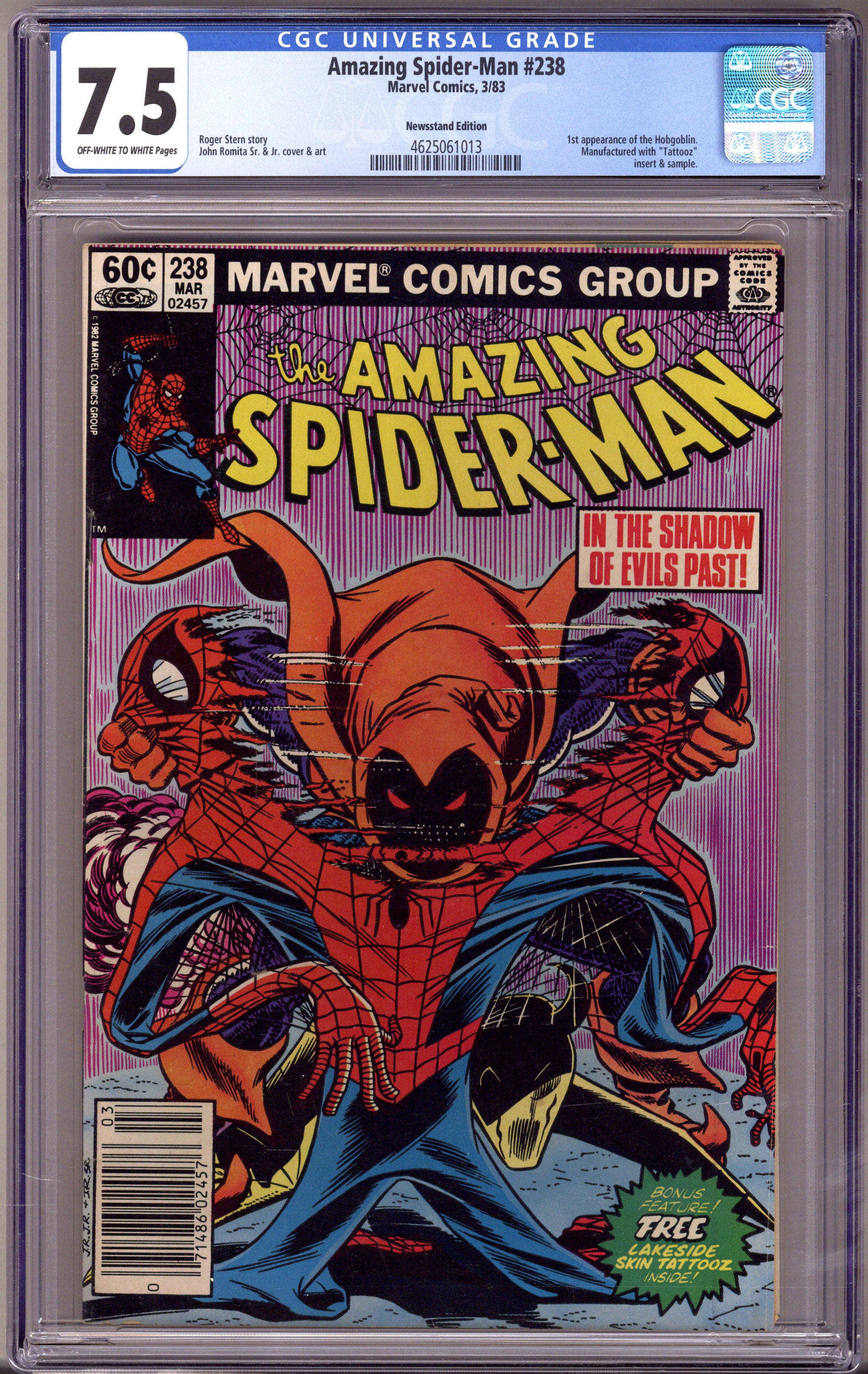 The Amazing Spider-Man Vol 1 238 CGC 7.5 (VF-) (1983) Newsstand 