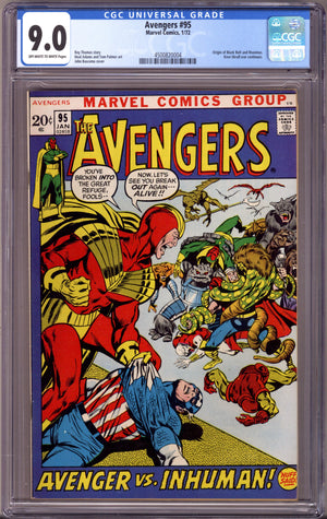 The Avengers Vol 1 95 CGC 9.0 (VF/NM) (1972)