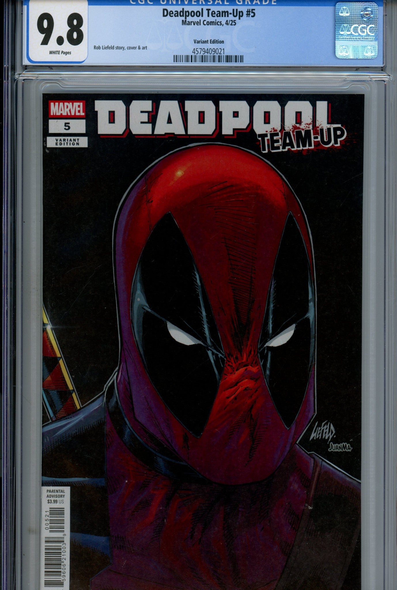 Deadpool Team-Up Vol 2 5 CGC 9.8 (NM/M) (2025) Liefeld Variant 