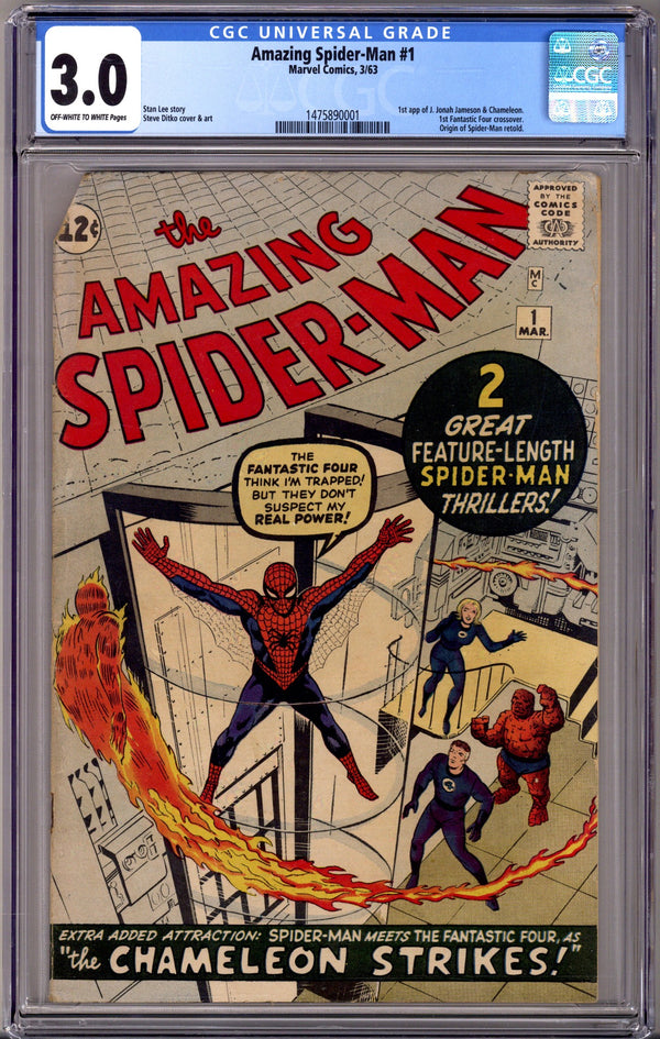 The Amazing Spider-Man Vol 1 1 CGC 3.0 (GD/VG) (1963) 