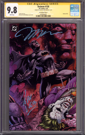 Batman Vol 3 158 CGC 9.8 (NM/M) (2025) Lee Incentive Variant Signed x2 Cover Jim Lee & Jeph Loeb