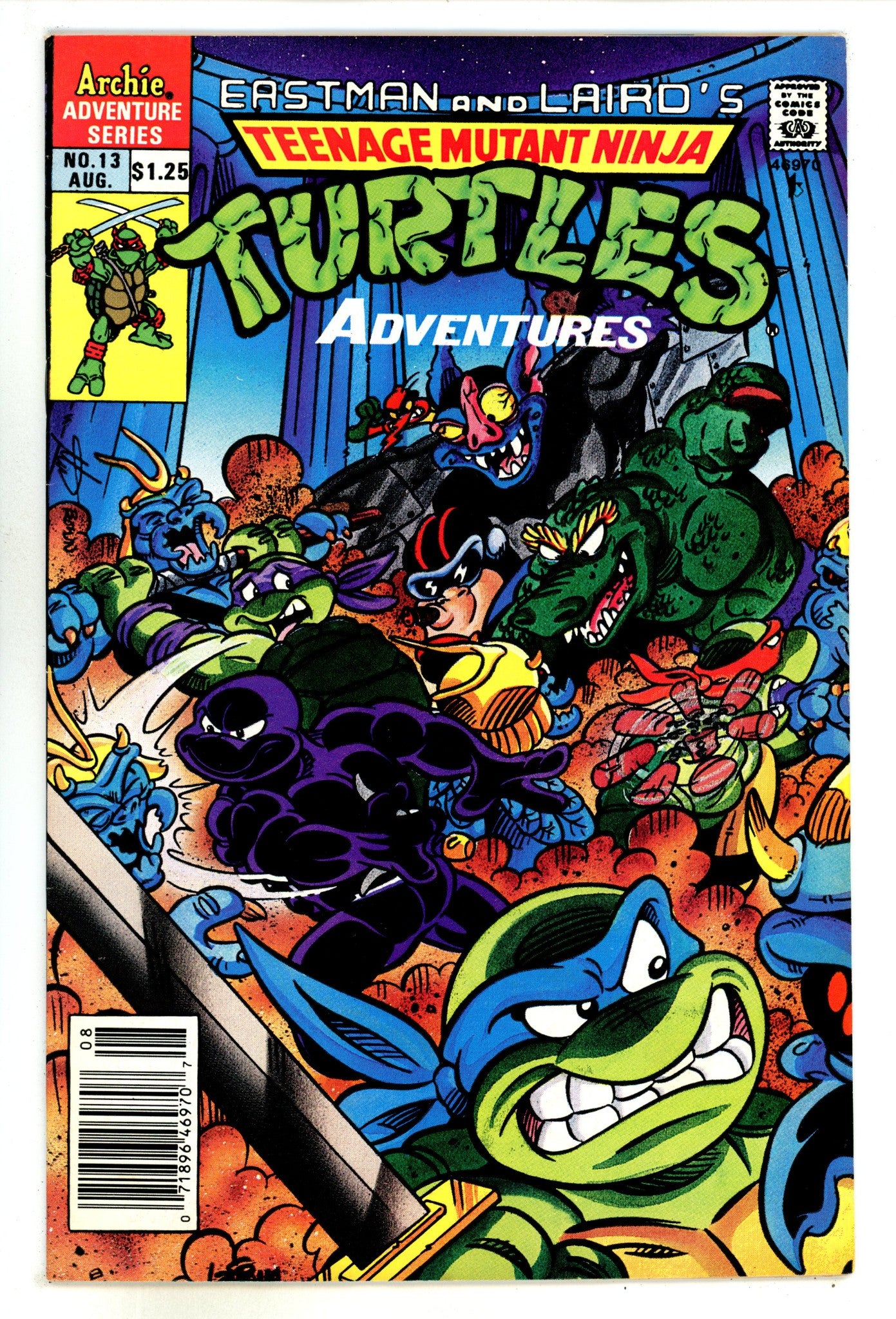Teenage Mutant Ninja Turtles Adventures Vol 2 13  FN/VF (7.0) Canadian Price Variant  (1990)  Newsstand  