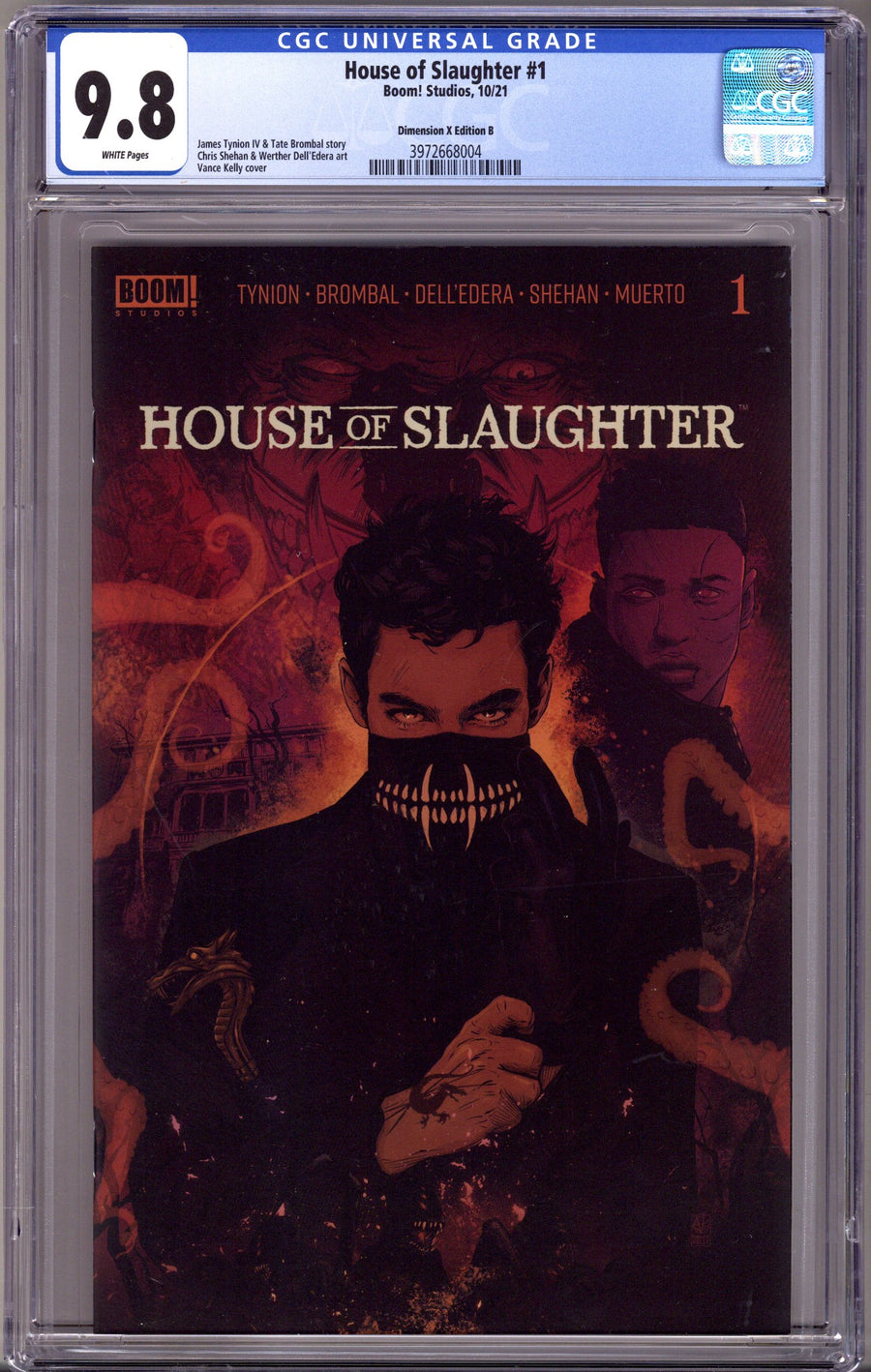House of Slaughter 1 CGC 9.8 (NM/M) (2021) Kelly B Exclusive Variant 