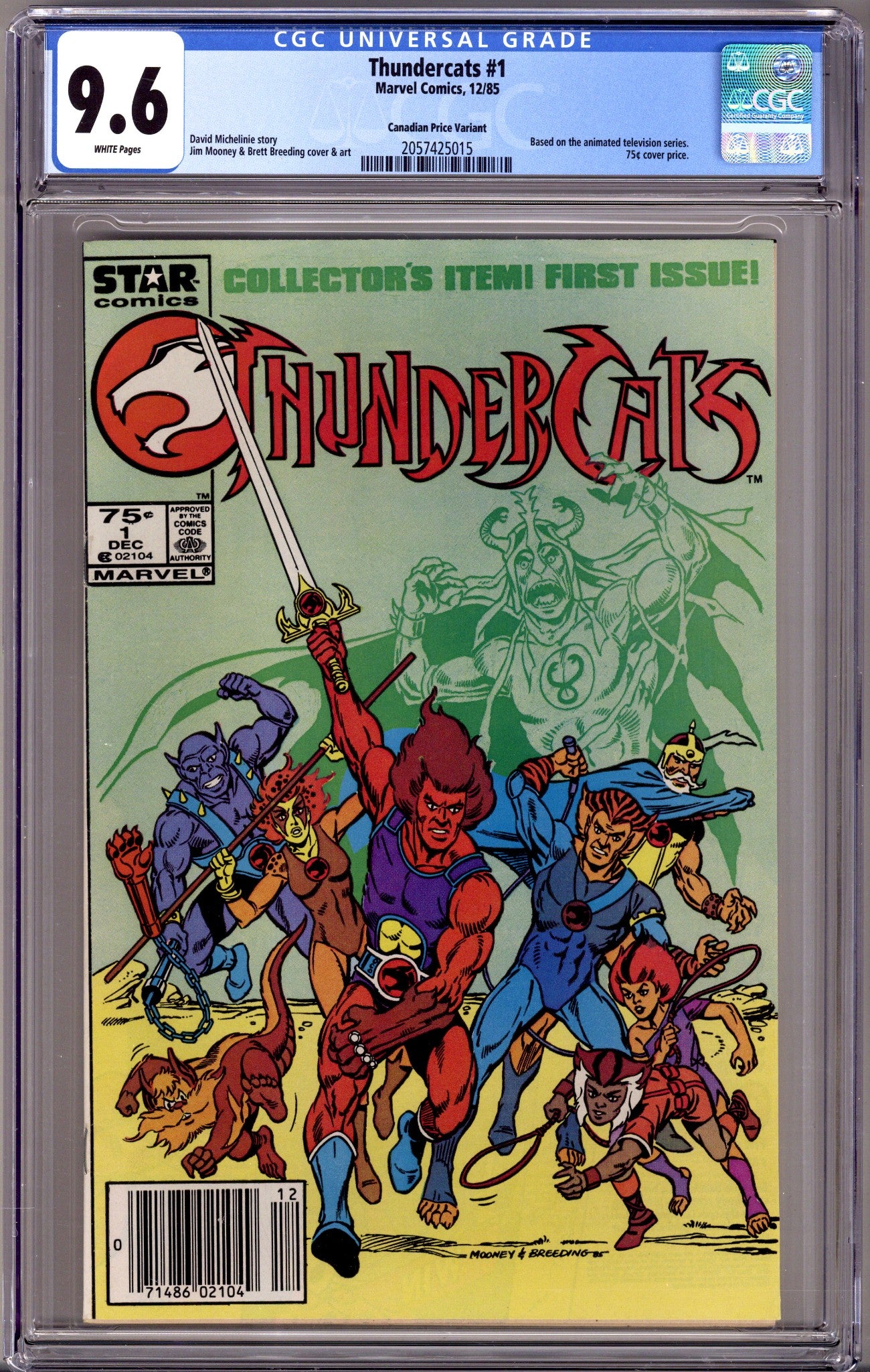 Thundercats 1 CGC 9.6 (NM+) (1985) Canadian Price Variant 