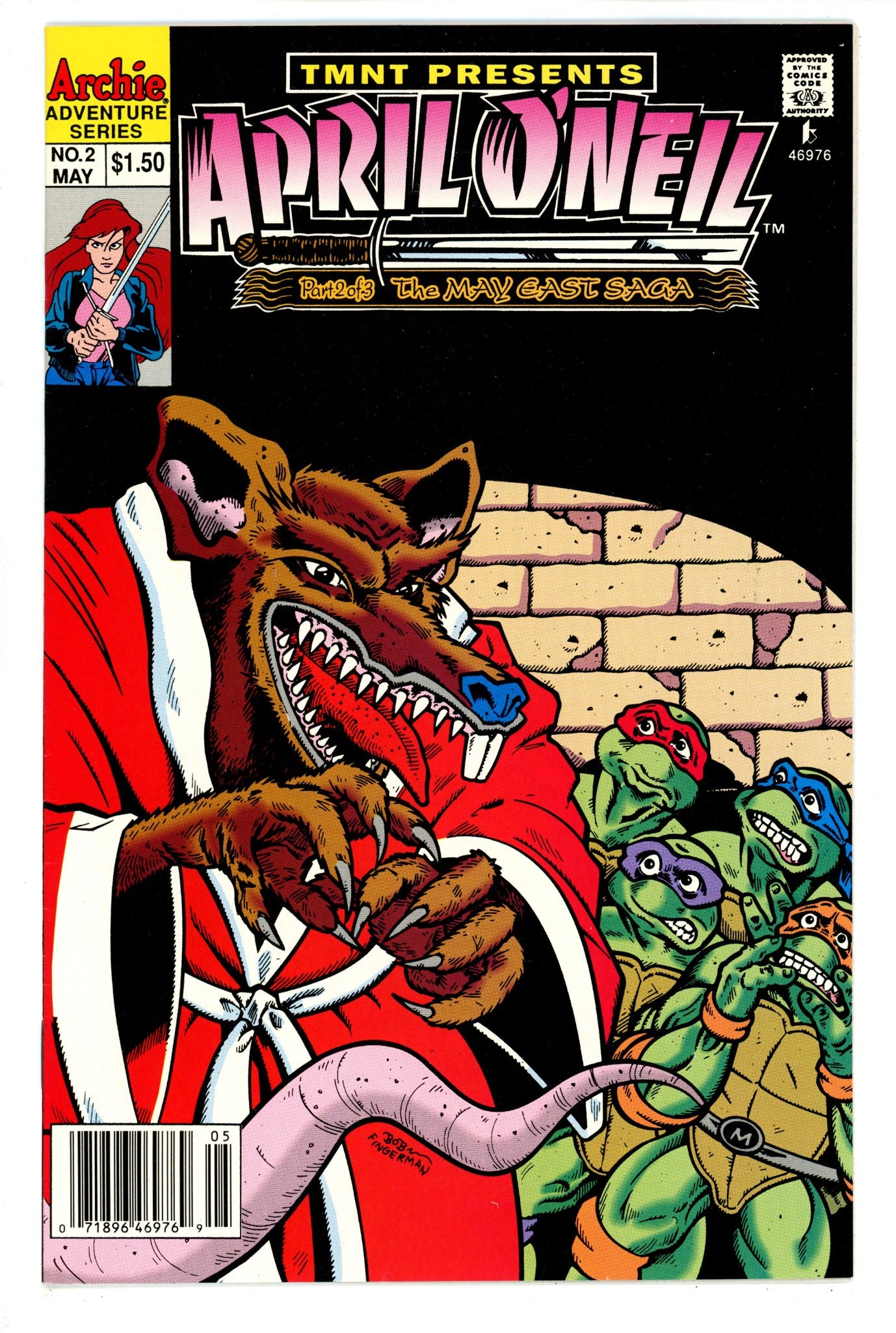 Teenage Mutant Ninja Turtles Presents: April O'Neil, (May East Saga) 2 VF- (7.5) (1993) Canadian Price Variant 