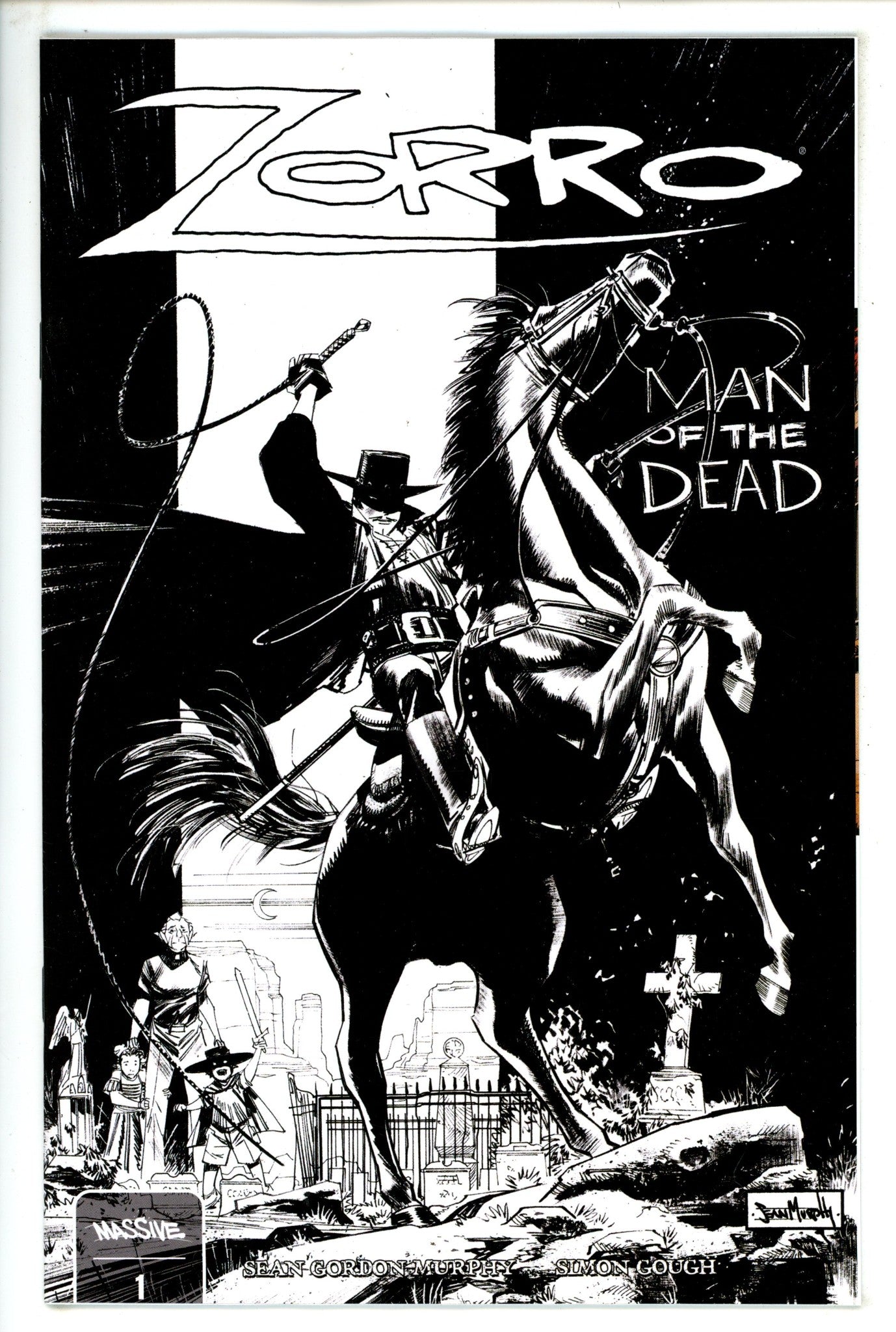 Zorro: Man of the Dead 1 NM- (9.2) (2024) Murphy B&W Incentive Variant 