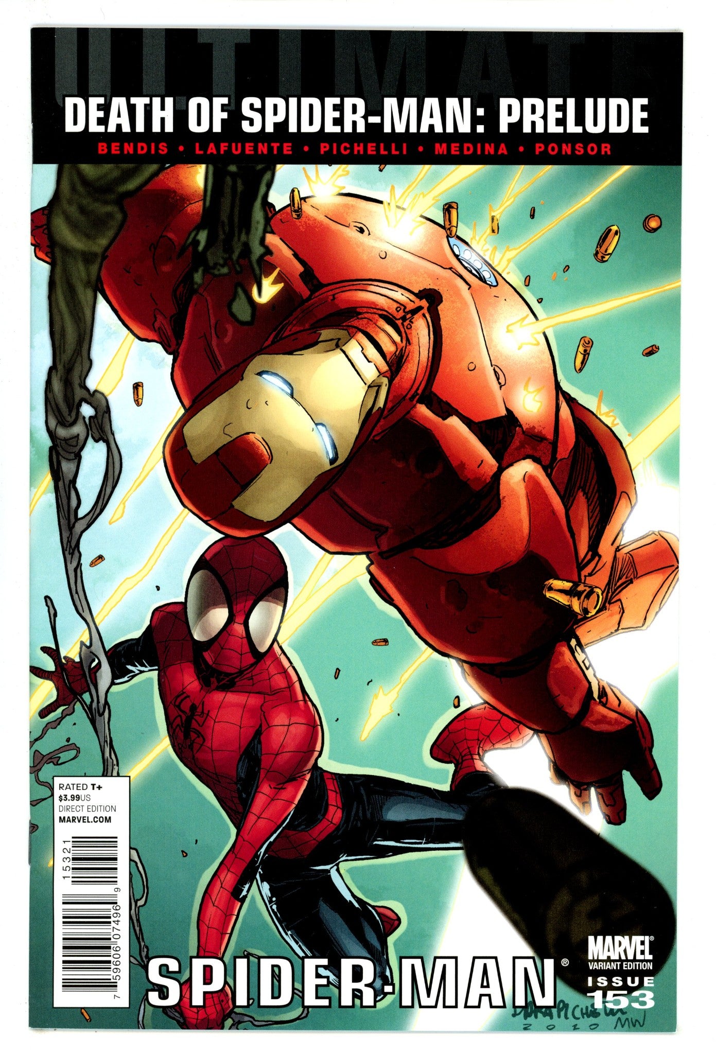 Ultimate Comics Spider-Man Vol 1 153 NM- (9.2) (2011) Pichelli Incentive Variant 