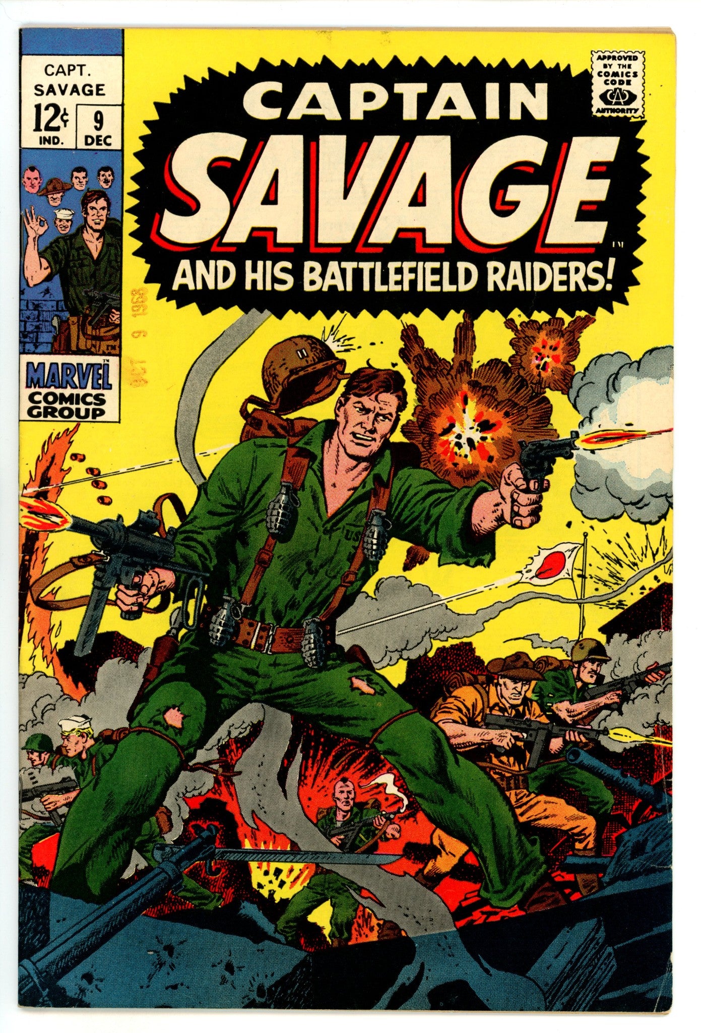 Capt. Savage and His Leatherneck Raiders 9 FN/VF (7.0) (1968) 