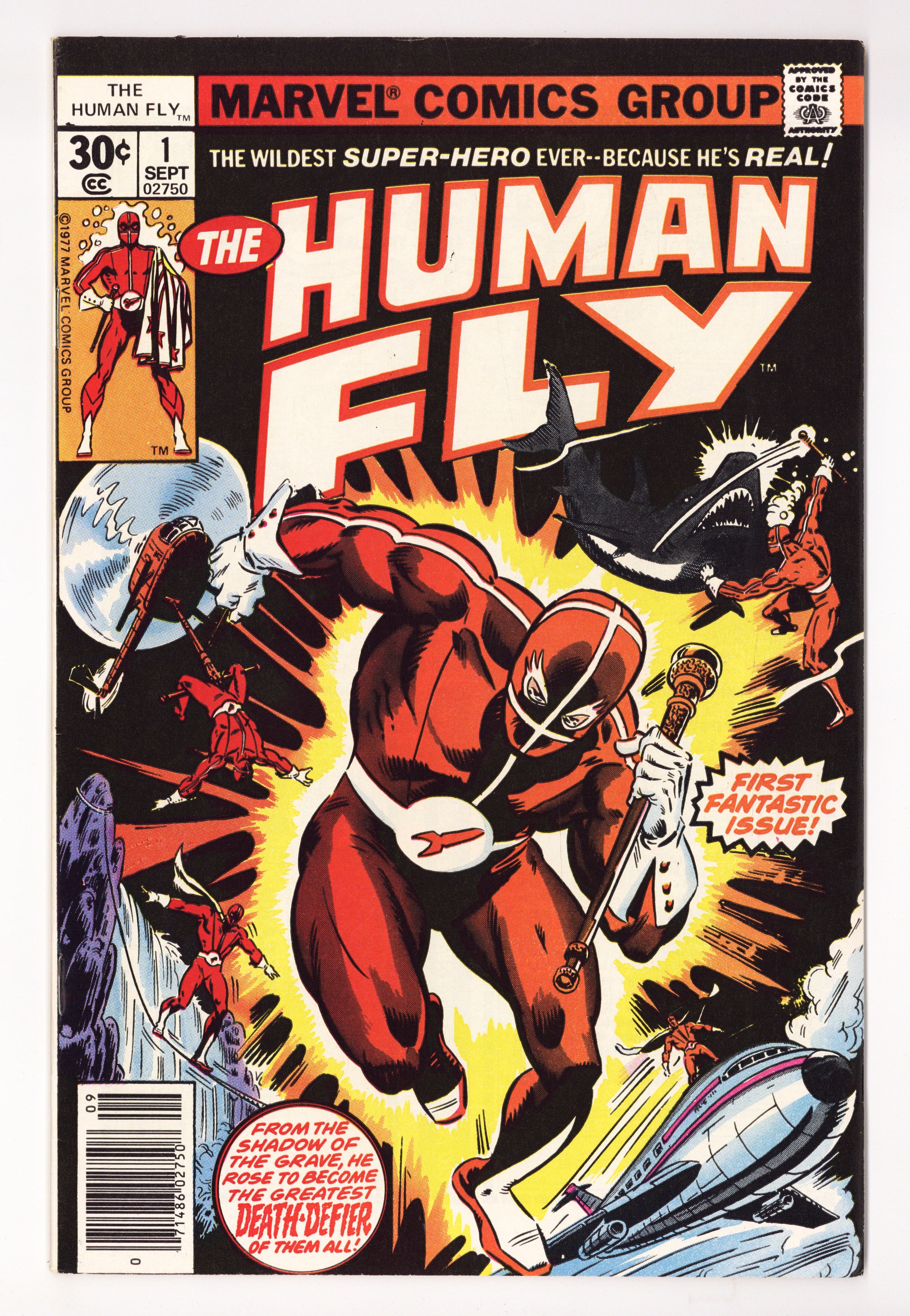 The Human Fly Vol 1 1  Mid Grade   (1977)        