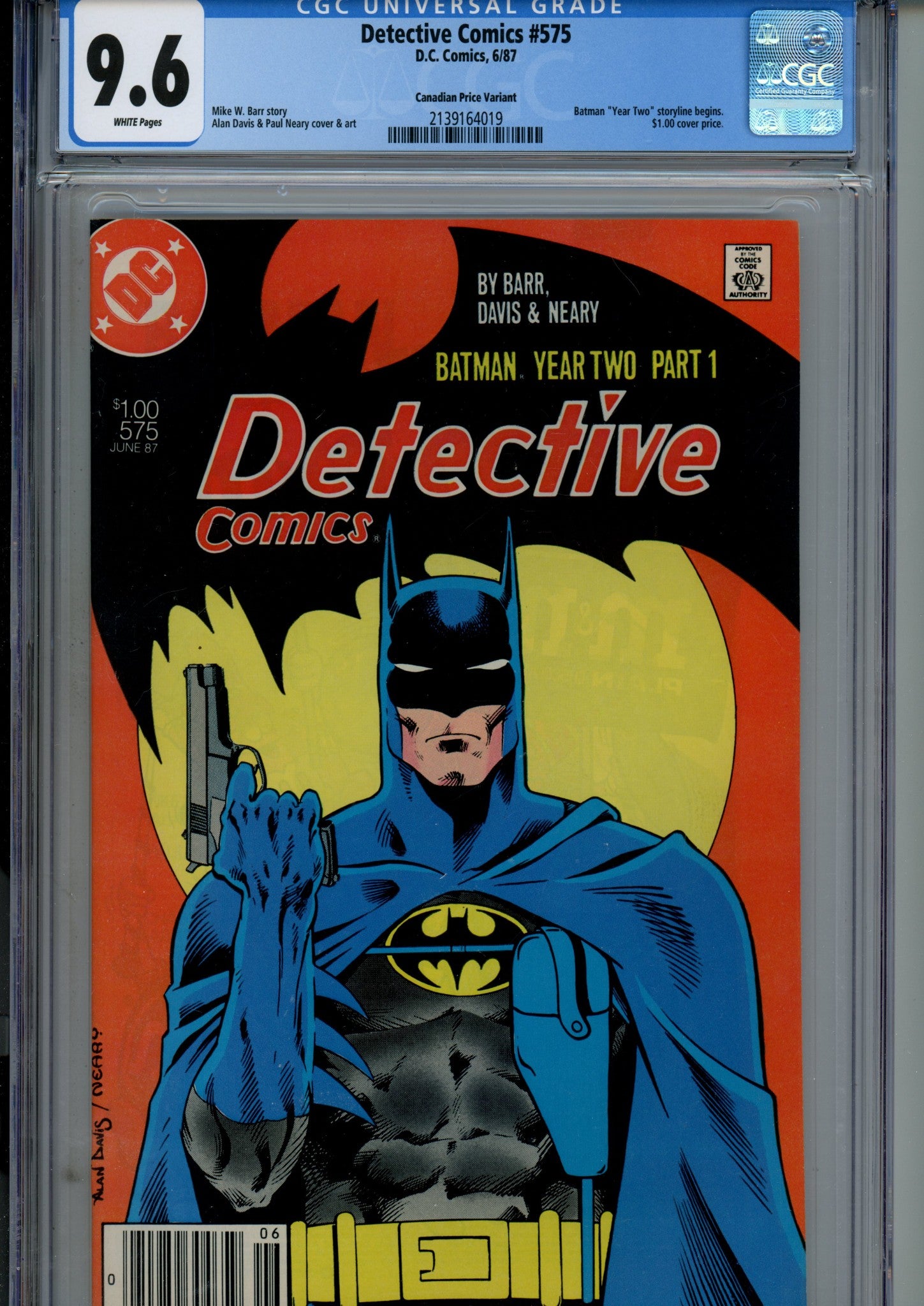 Detective Comics Vol 1 575 CGC 9.6 (NM+) (1987) Canadian Price Variant 