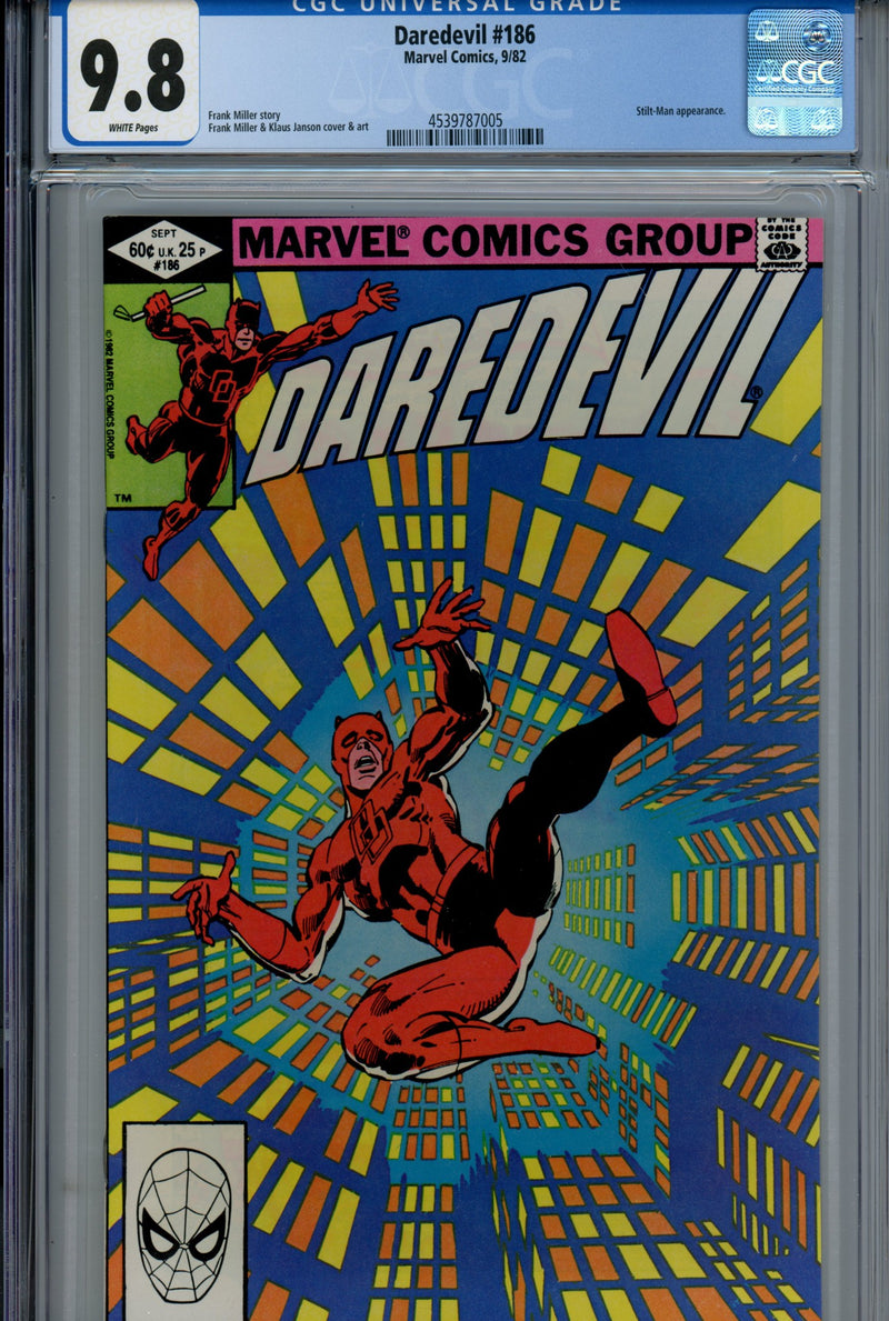 Daredevil Vol 1 186 CGC 9.8 (NM/M) (1982) 