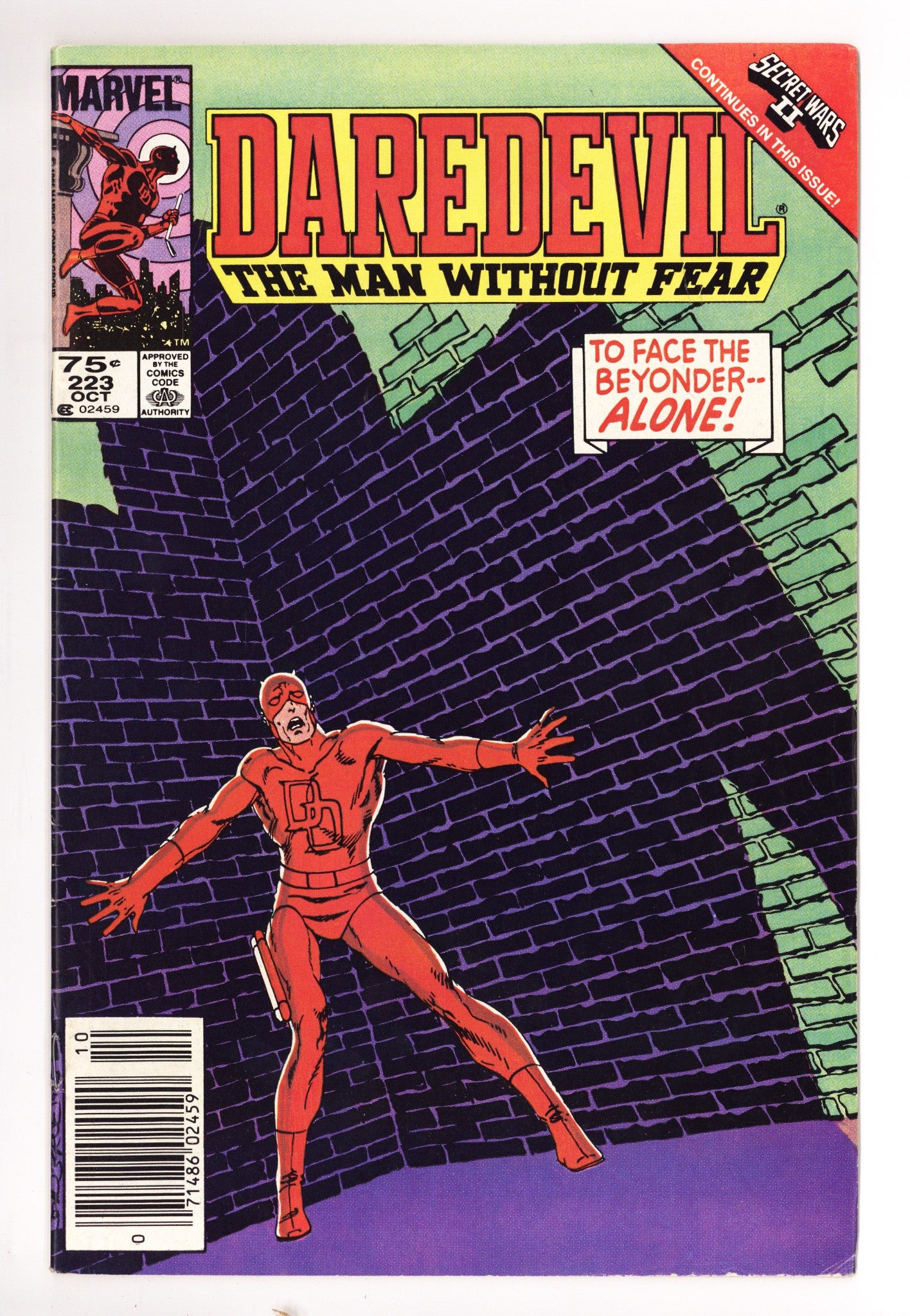 Daredevil Vol 1 223 Low Grade (1985) Canadian Price Variant 