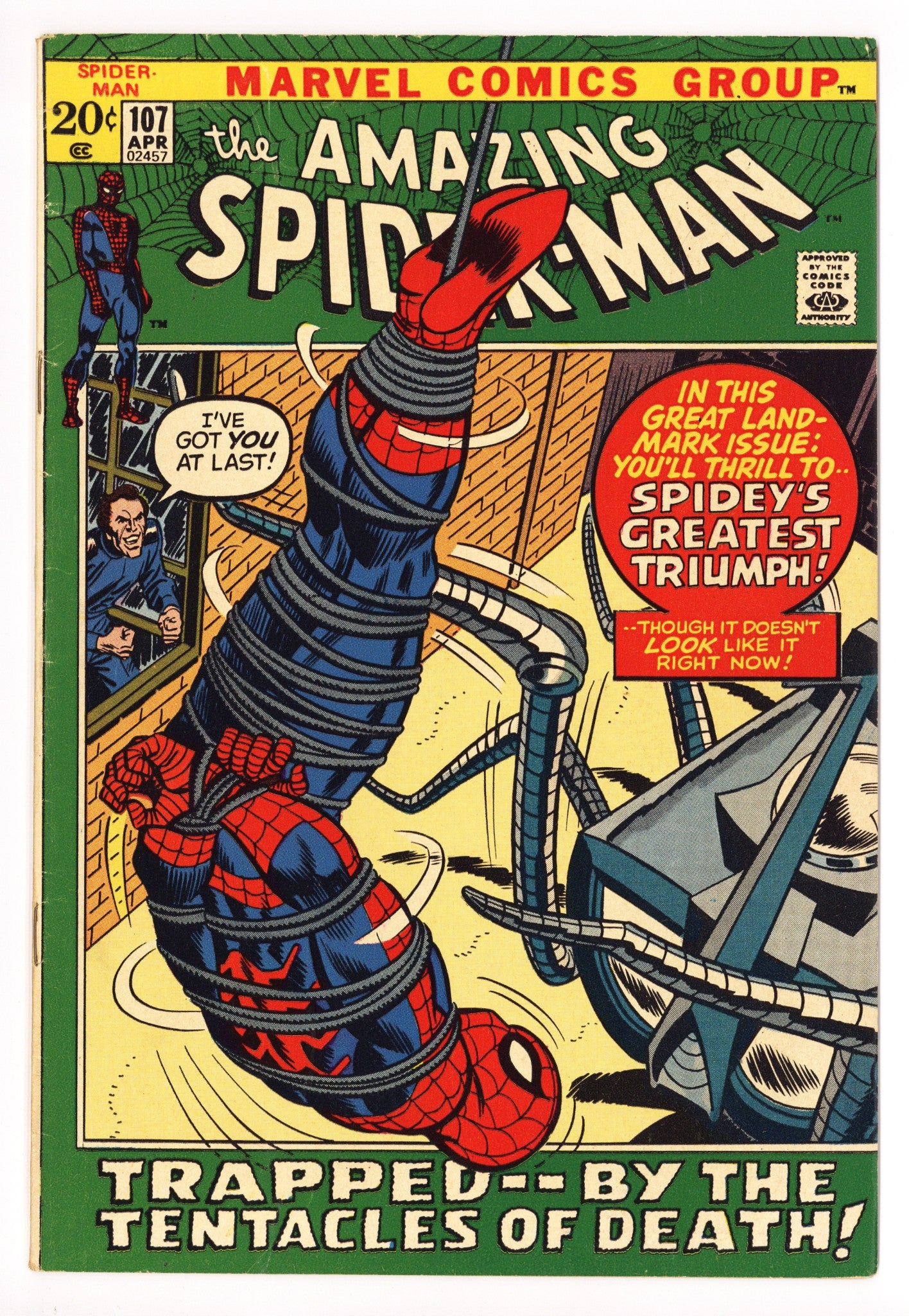 The Amazing Spider-Man Vol 1 107 FN- (5.5) (1972) 