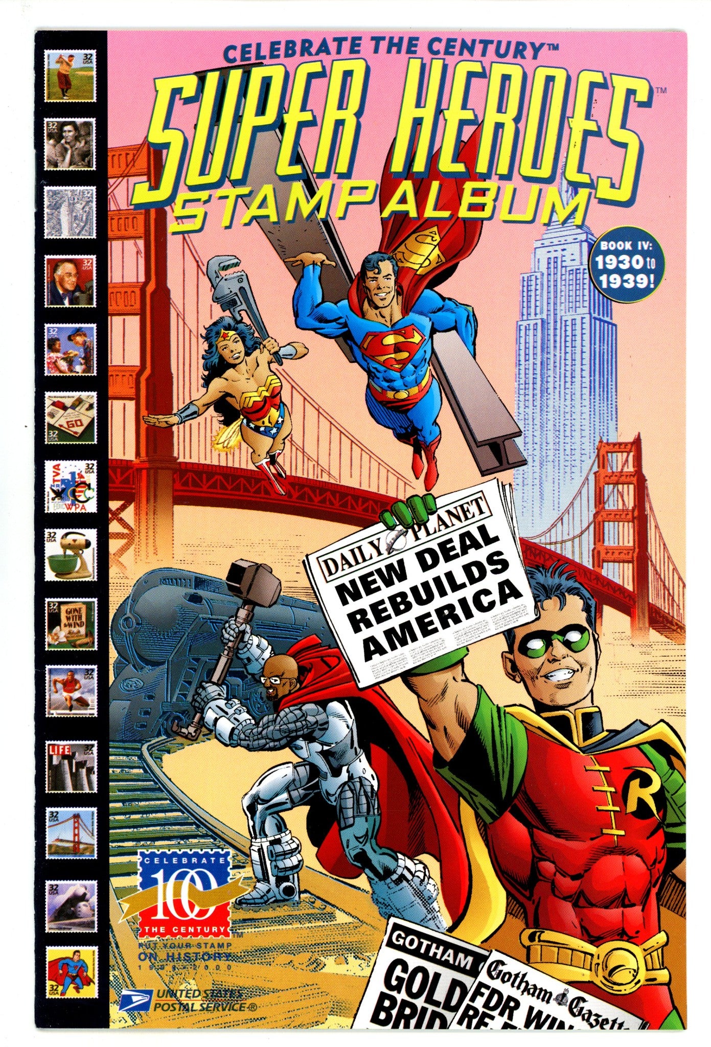 Super Heroes Stamp Album 4 High Grade (1998) 