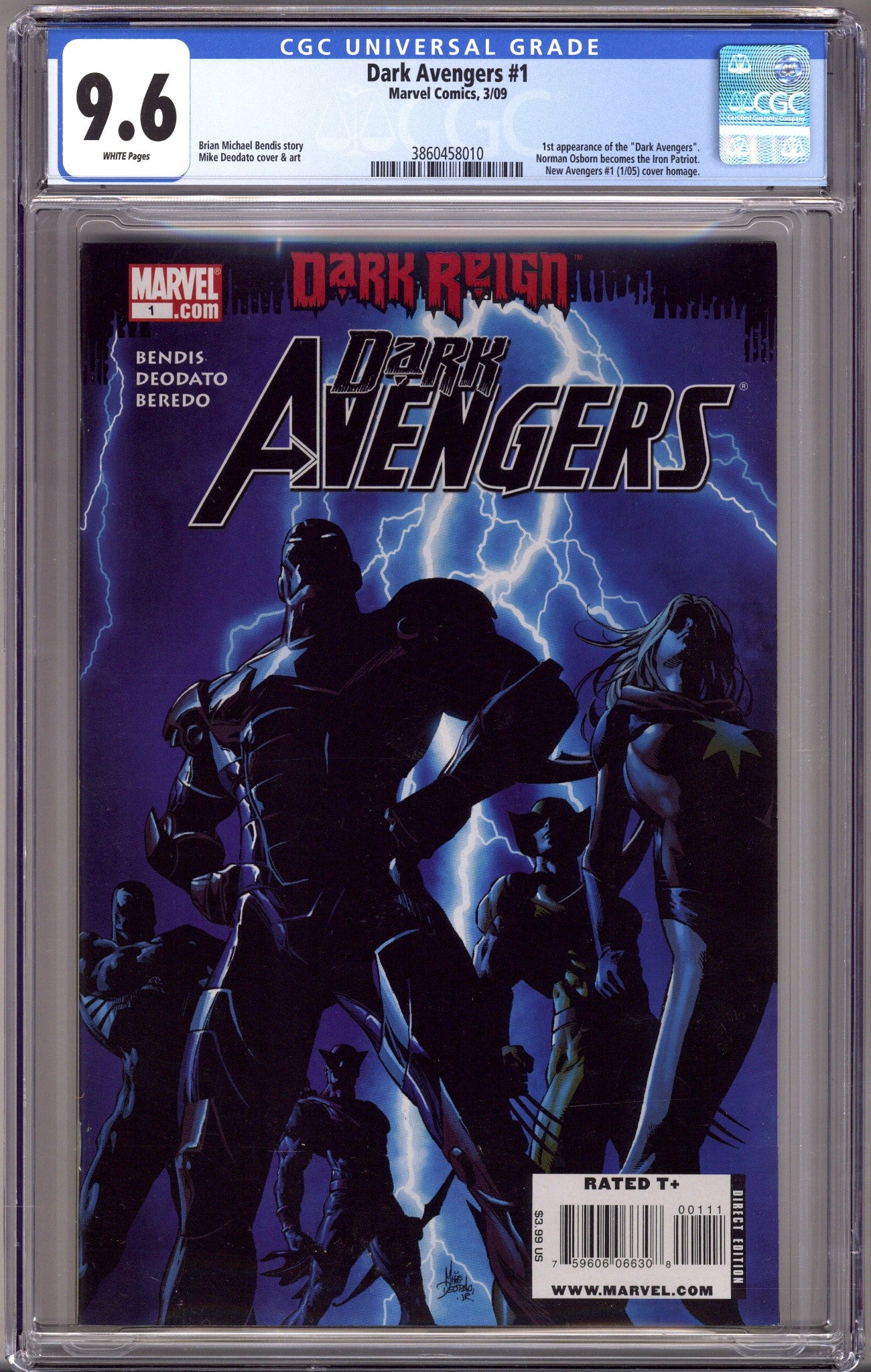 Dark Avengers 1 CGC 9.6 (NM+) (2009) 