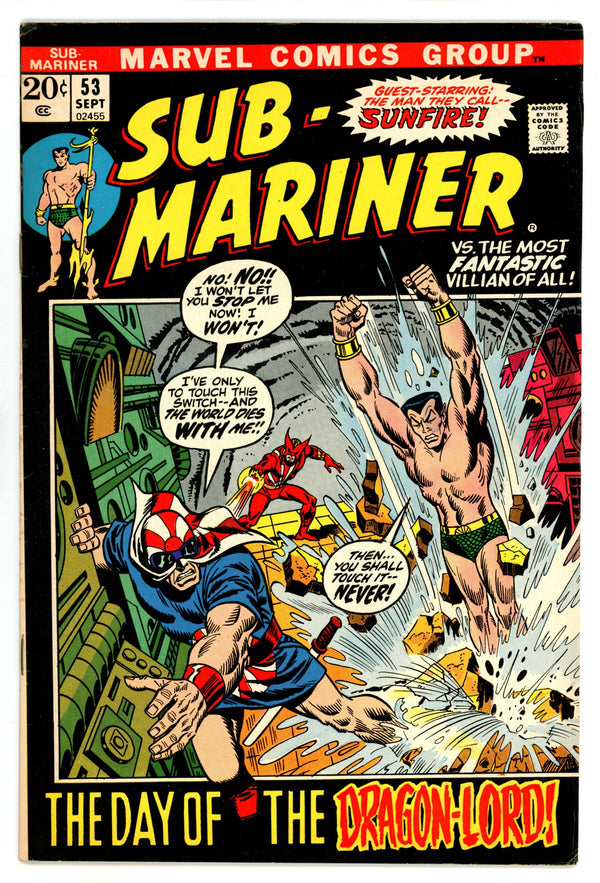 Sub-Mariner Vol 1 53 VF- (7.5) (1972)