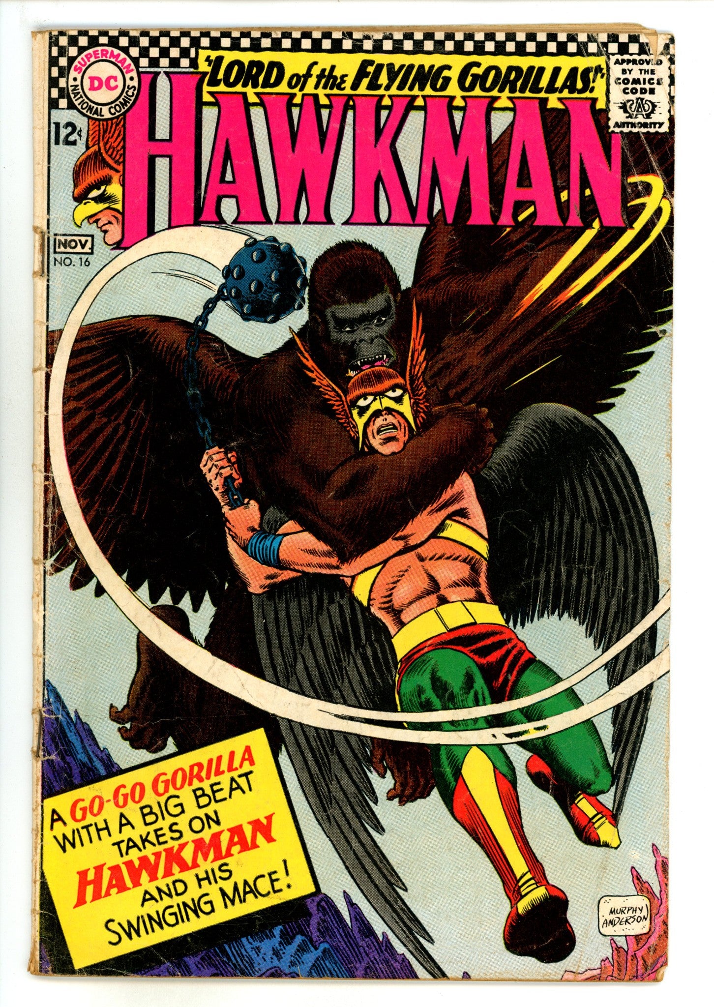Hawkman Vol 1 16 VG- (3.5) (1966) 
