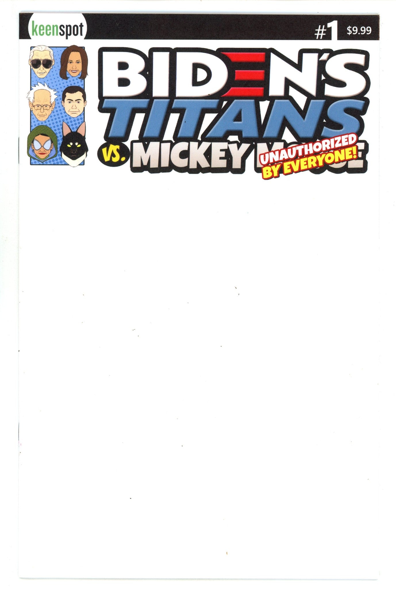 Bidens Titans Vs Mickey Mouse (Unauth) 1 Blank Variant (2024)