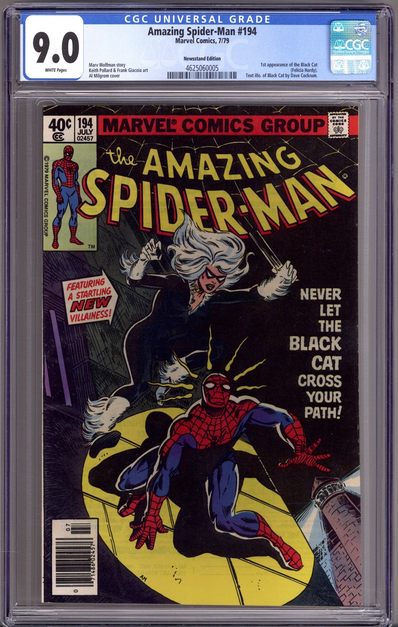 The Amazing Spider-Man Vol 1 194 CGC 9.0 (VF/NM) (1979) Newsstand 