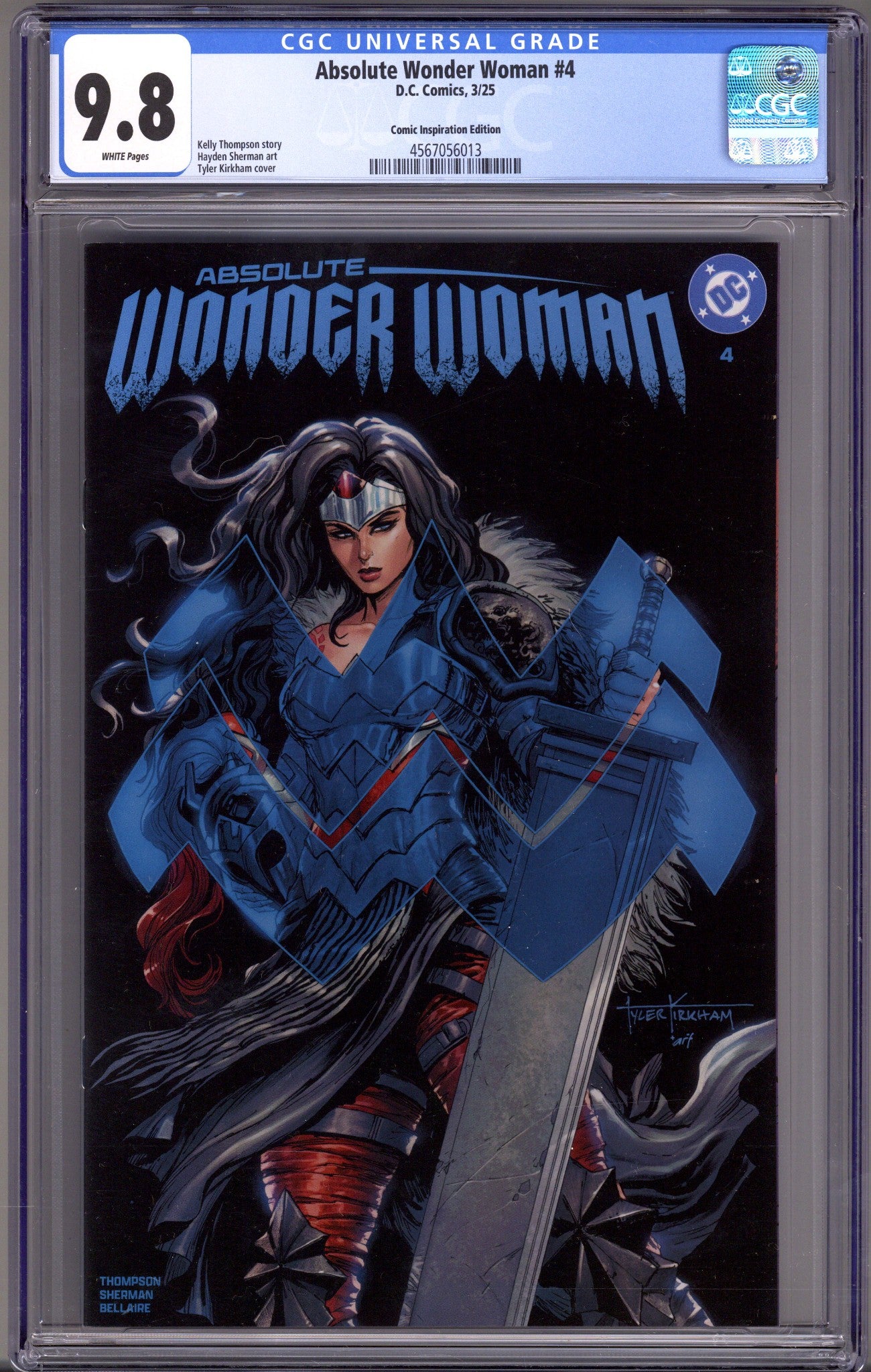 Absolute Wonder Woman 4 CGC 9.8 (NM/M) (2025) Kirkham Exclusive Variant 
