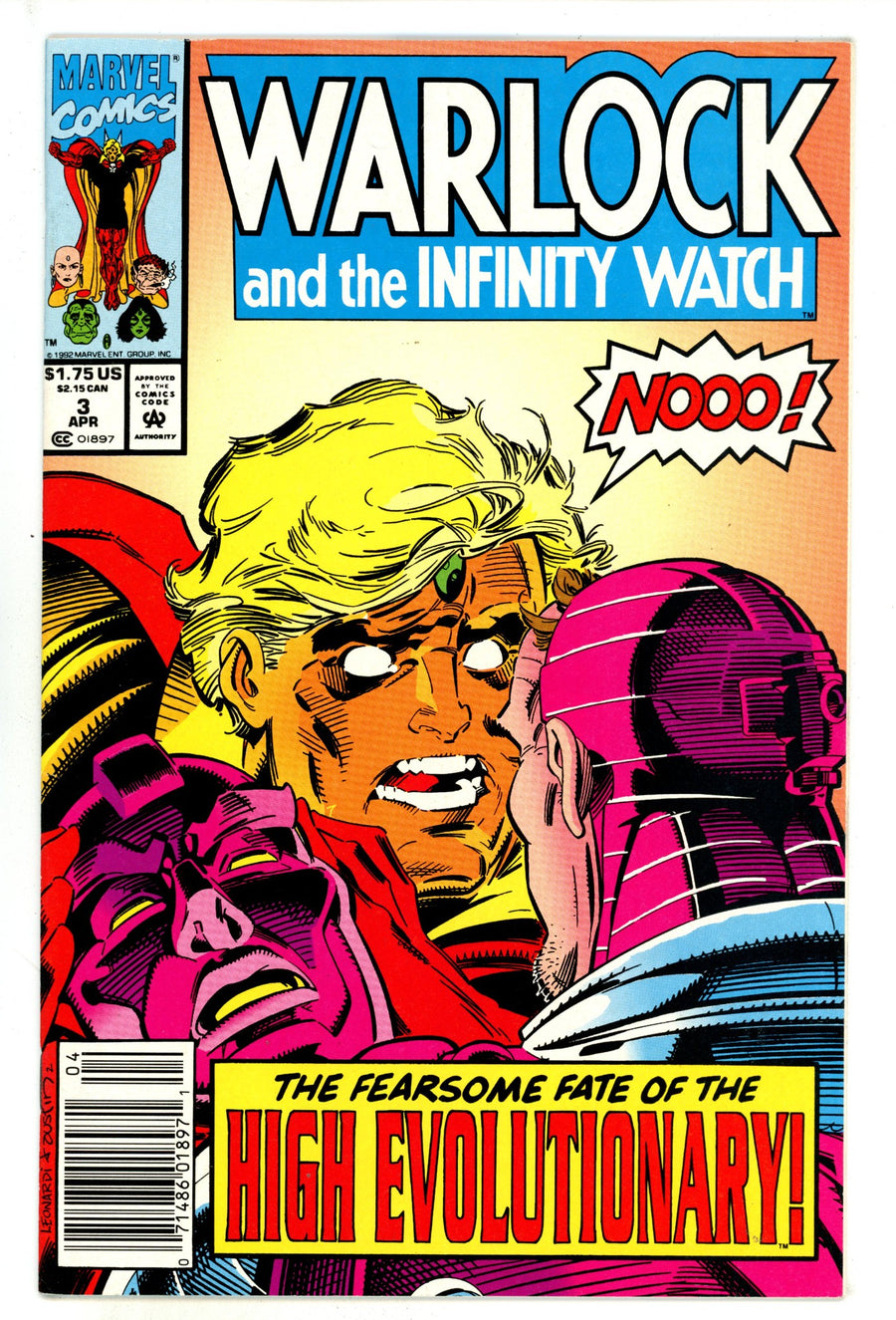 Warlock and the Infinity Watch 3 Mid Grade (1992) Newsstand 