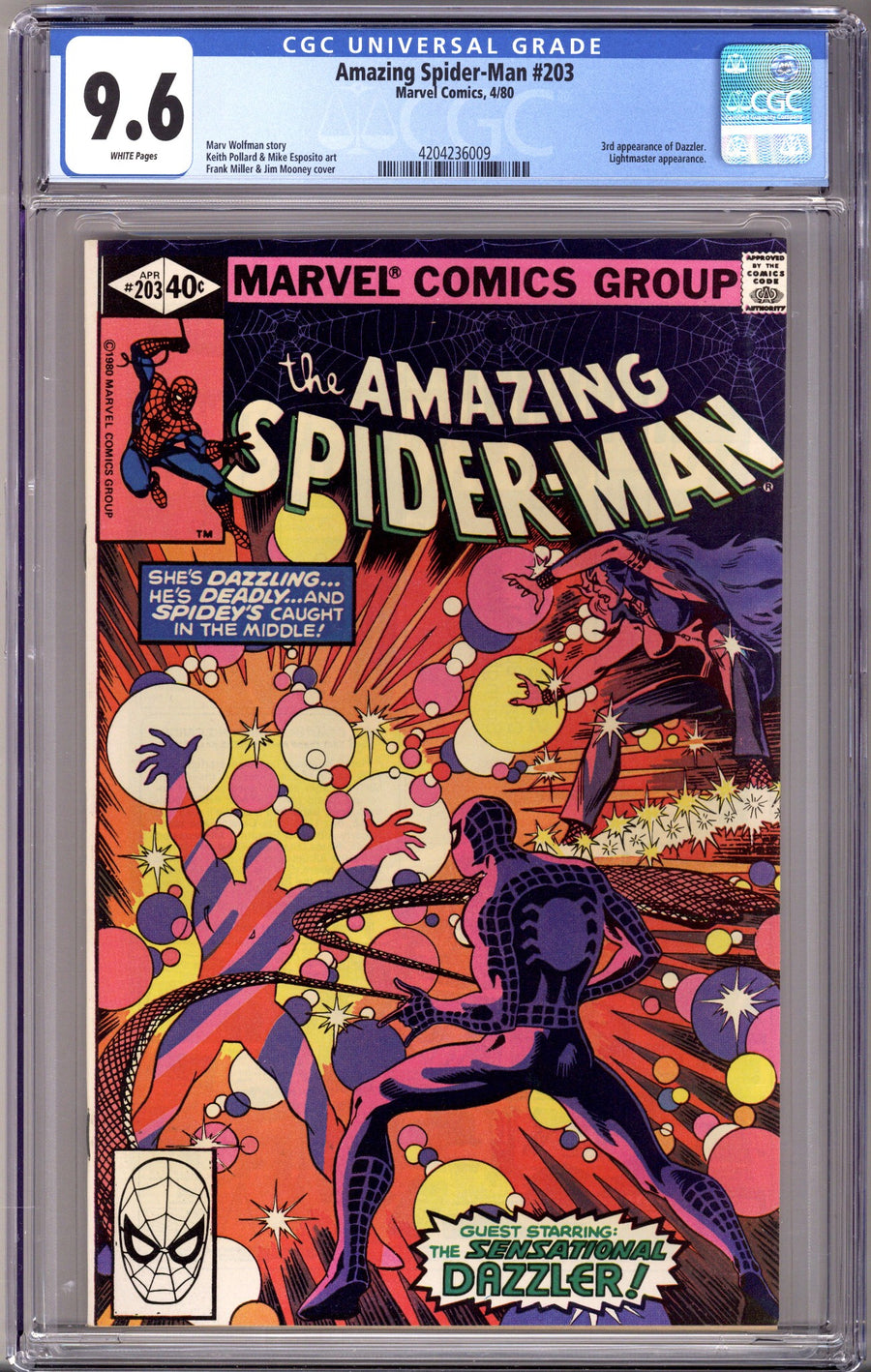 The Amazing Spider-Man Vol 1 203 CGC 9.6 (NM+) (1980) 
