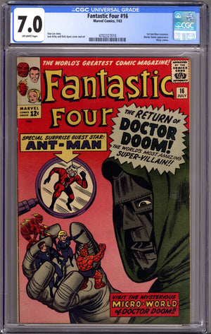 Fantastic Four Vol 1 16 CGC 7.0 (FN/VF) (1963)