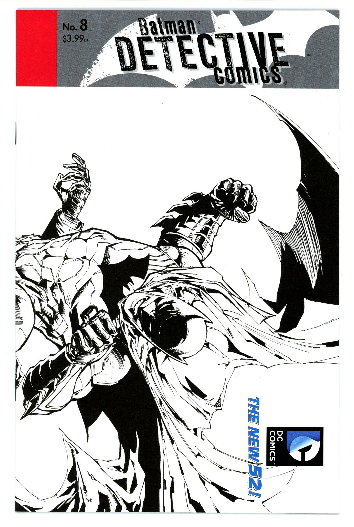 Detective Comics Vol 2 8 High Grade (2012) Daniel B&W Incentive Variant 