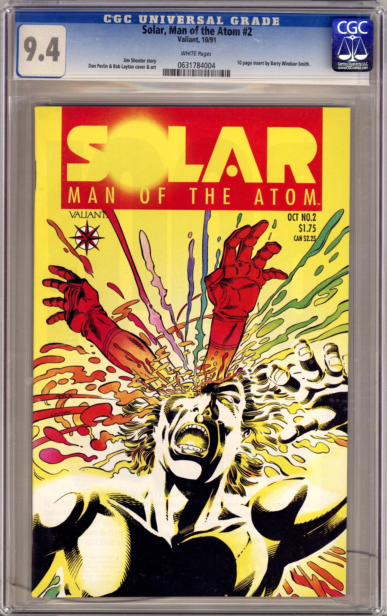 Solar, Man of the Atom Vol 1 2 CGC 9.4 (NM) VERY Cracked Case (1991) 